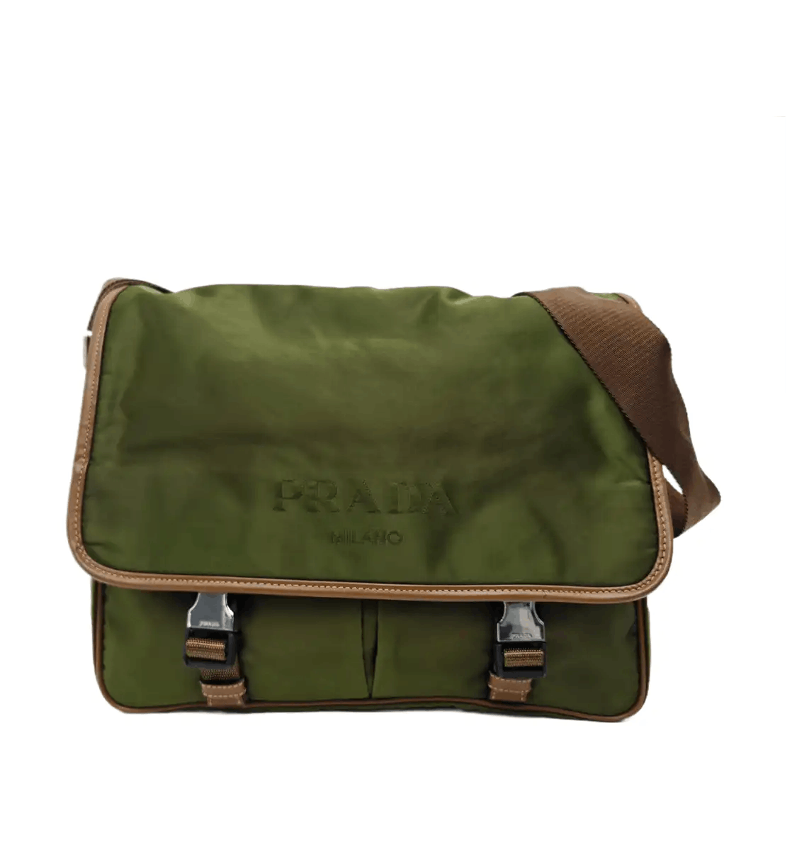 Prada Prada Green Nylon Messenger Bag | Grailed