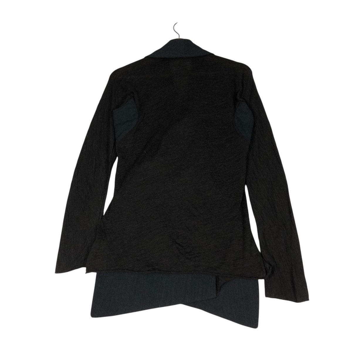 Yohji Yamamoto VINTAGE DOUBLE COLLAR JACKET ASYMMETRICAL DESIGN RICH BLACK Size M / US 6-8 / IT 42-44 - 2 Thumbnail