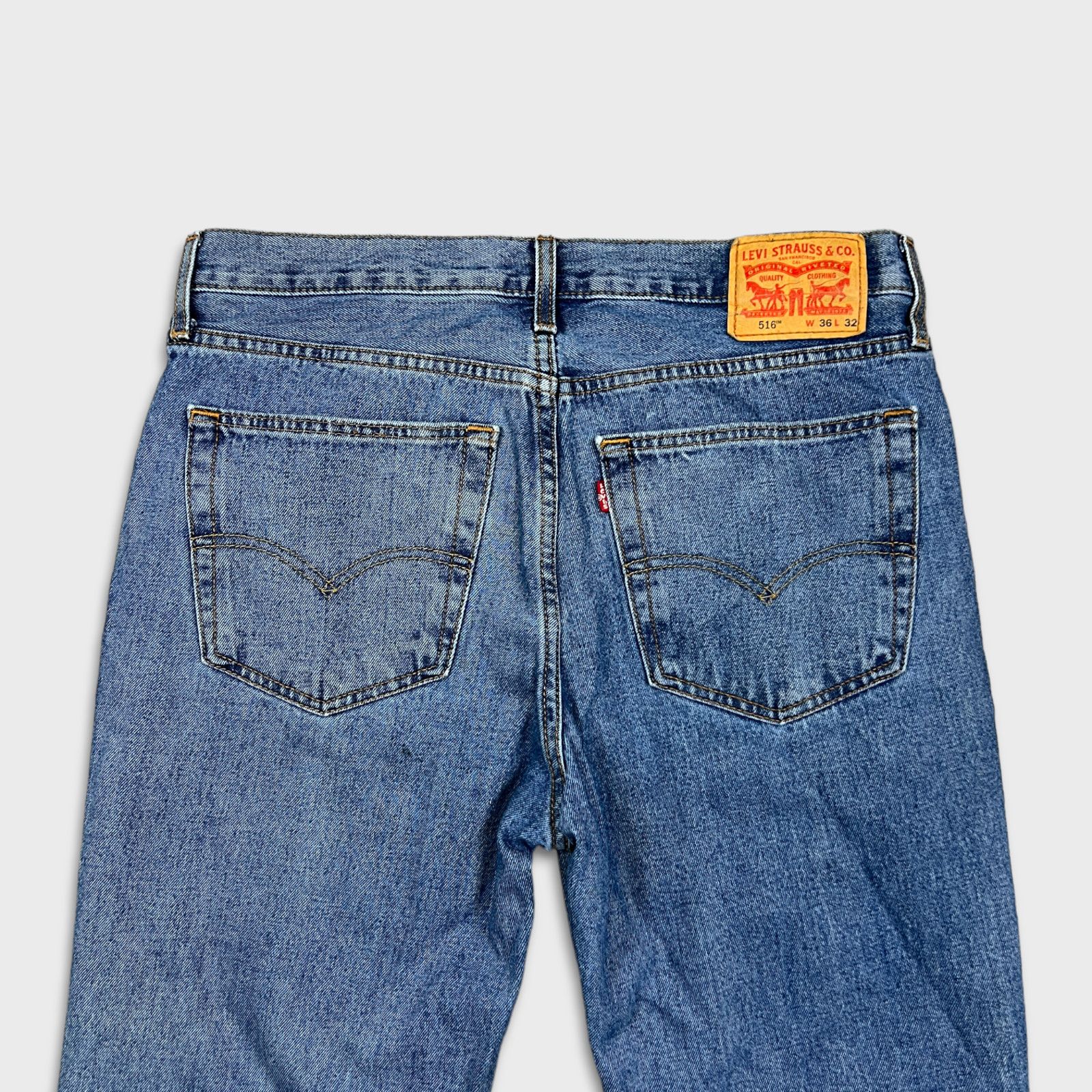 Levi's × Levi's Vintage Clothing × Vintage Levi's 516 Jeans 36x30 Slim Straight American Denim Pants Size US 36 / EU 52 - 5 Thumbnail