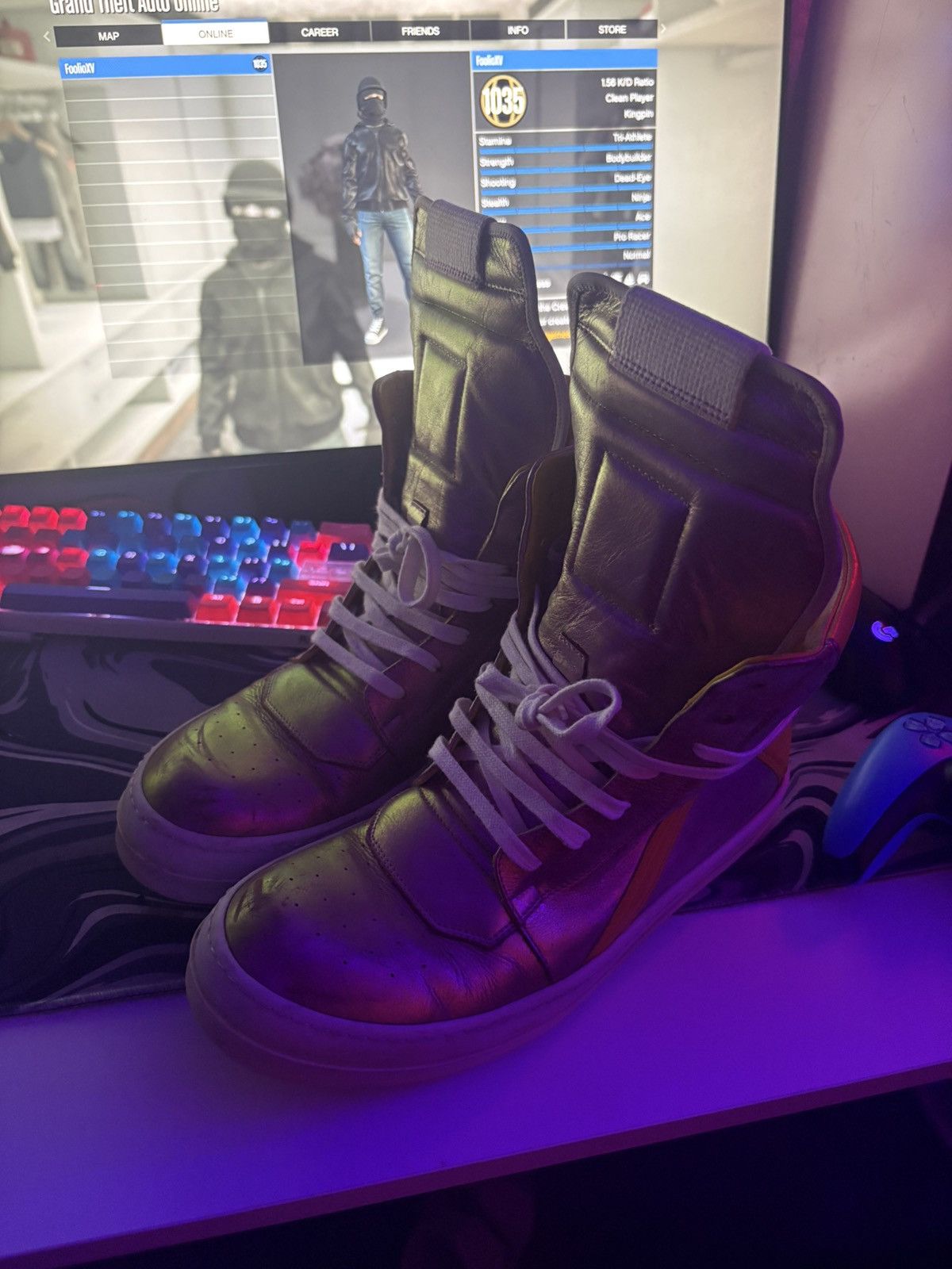 Rick Owens Rick owens geobasket SS20 “tecuatl” as seen on playboi carti Size US 9 / EU 42 - 10 Thumbnail