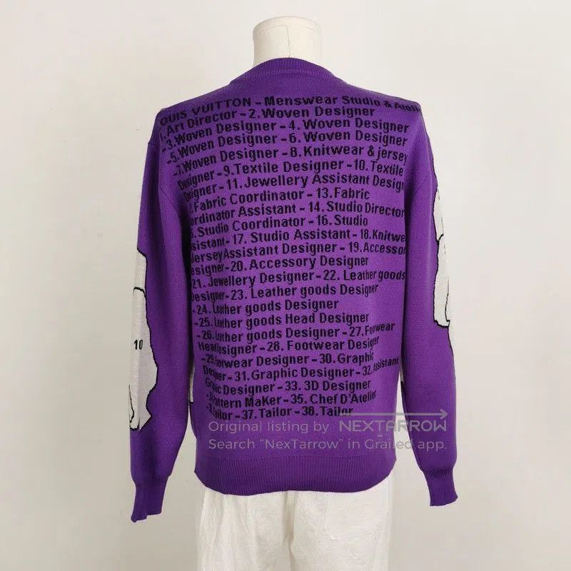 Louis Vuitton Louis Vuitton Graphic Knit Sweater in Purple. Size US S / EU 44-46 / 1 - 1 Thumbnail