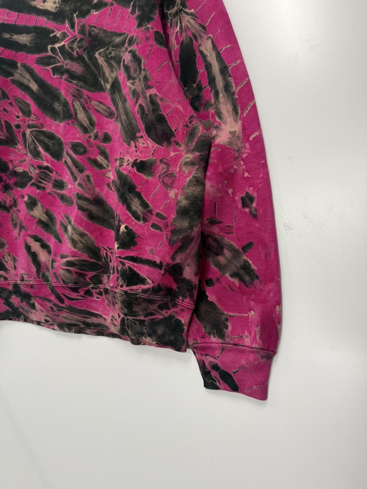 Fruit Of The Loom 🔥 Vintage 90s Fruit of the Loom Crazy Tie Dye Sweatshirt - M Size US L / EU 52-54 / 3 - 2 Thumbnail