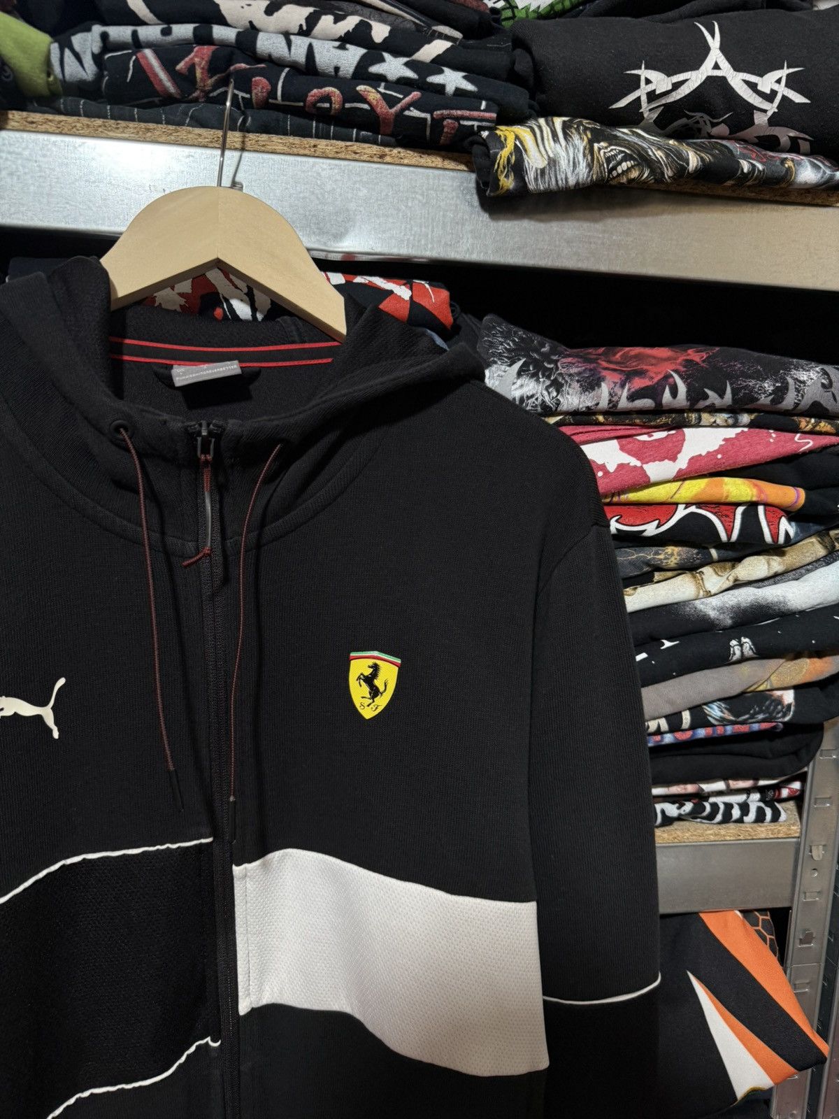 Puma Puma Ferrari SF Scuderla Ferrari Hooded Sweat Light Jacket Size US XL / EU 56 / 4 - 4 Thumbnail