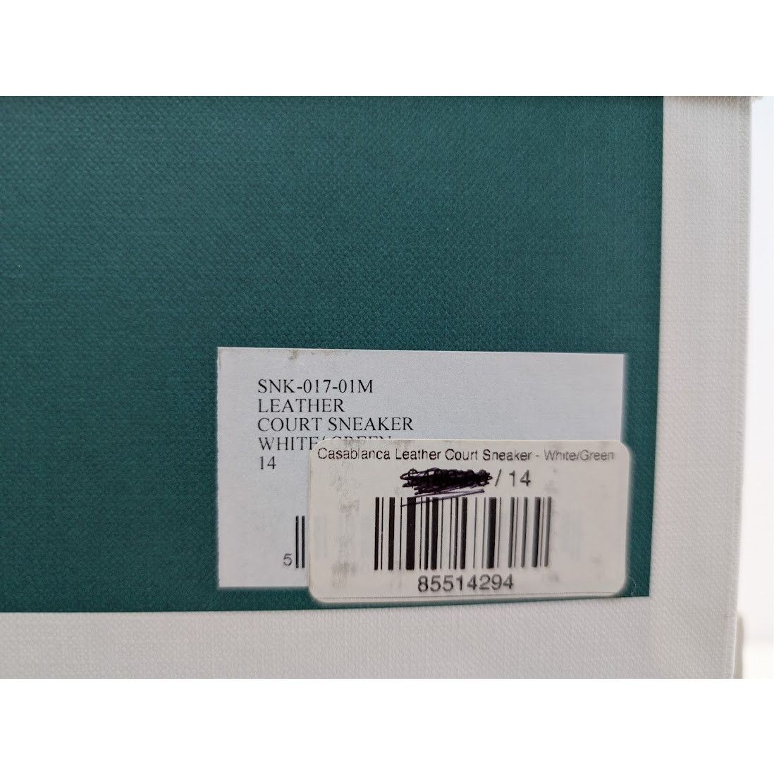 Casablanca o1rshd1 Leather Court Sneaker in White/Green Size US 14 / EU 47 - 21 Thumbnail