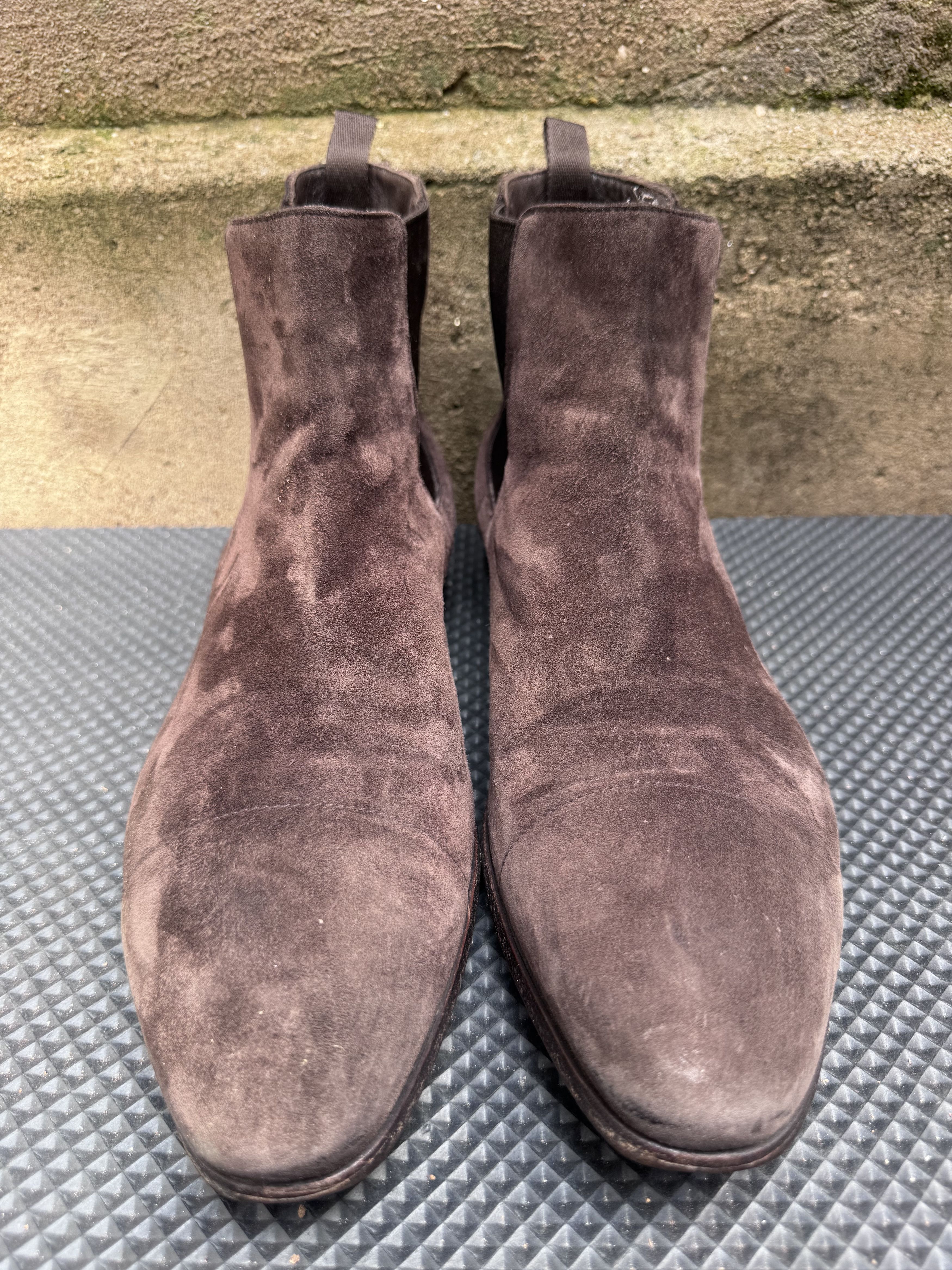 Prada VTG Prada Chelsea Boots Brown Men Suede Shoes Italy Size US 8 / EU 41 - 2 Thumbnail