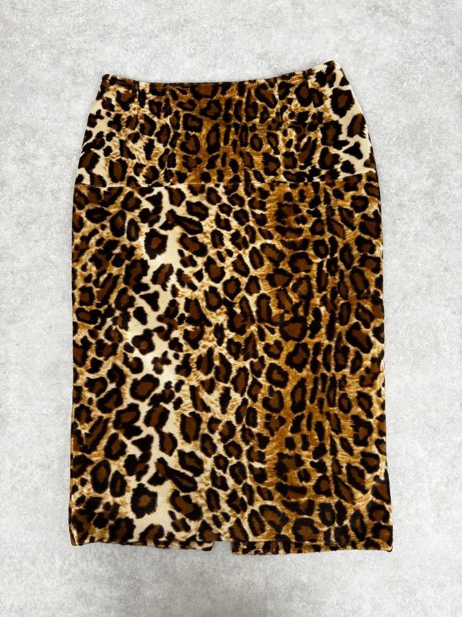 1990s Dolce & Gabbana Leopard Print Skirt