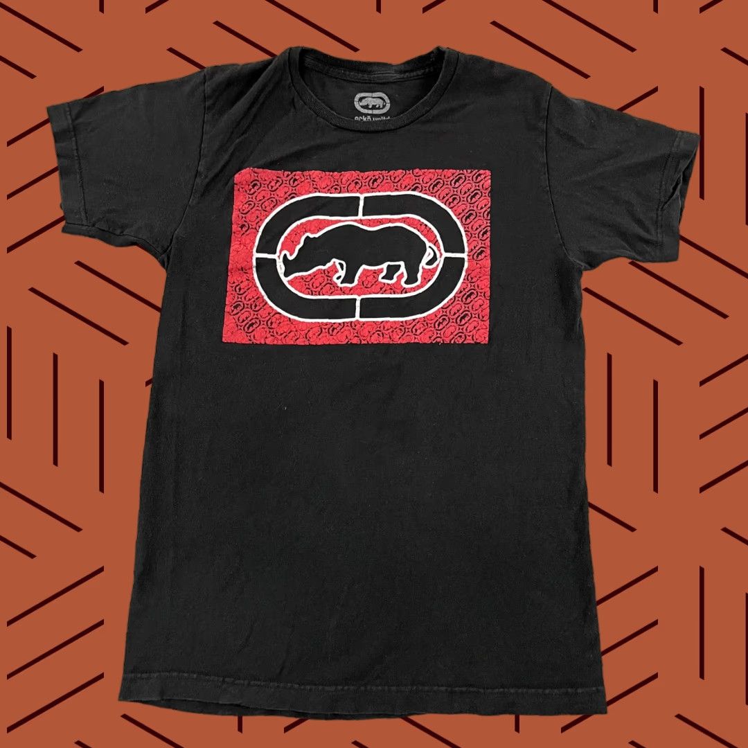 Ecko Unltd. ECKO UNLTD Shirt Mens Small/Medium Black Graphic Skate Streetwear Marc Y2K T-Shirt Crew Neck Short Sleeve Logo Regular Men Size US M / EU 48-50 / 2 - 1 Thumbnail