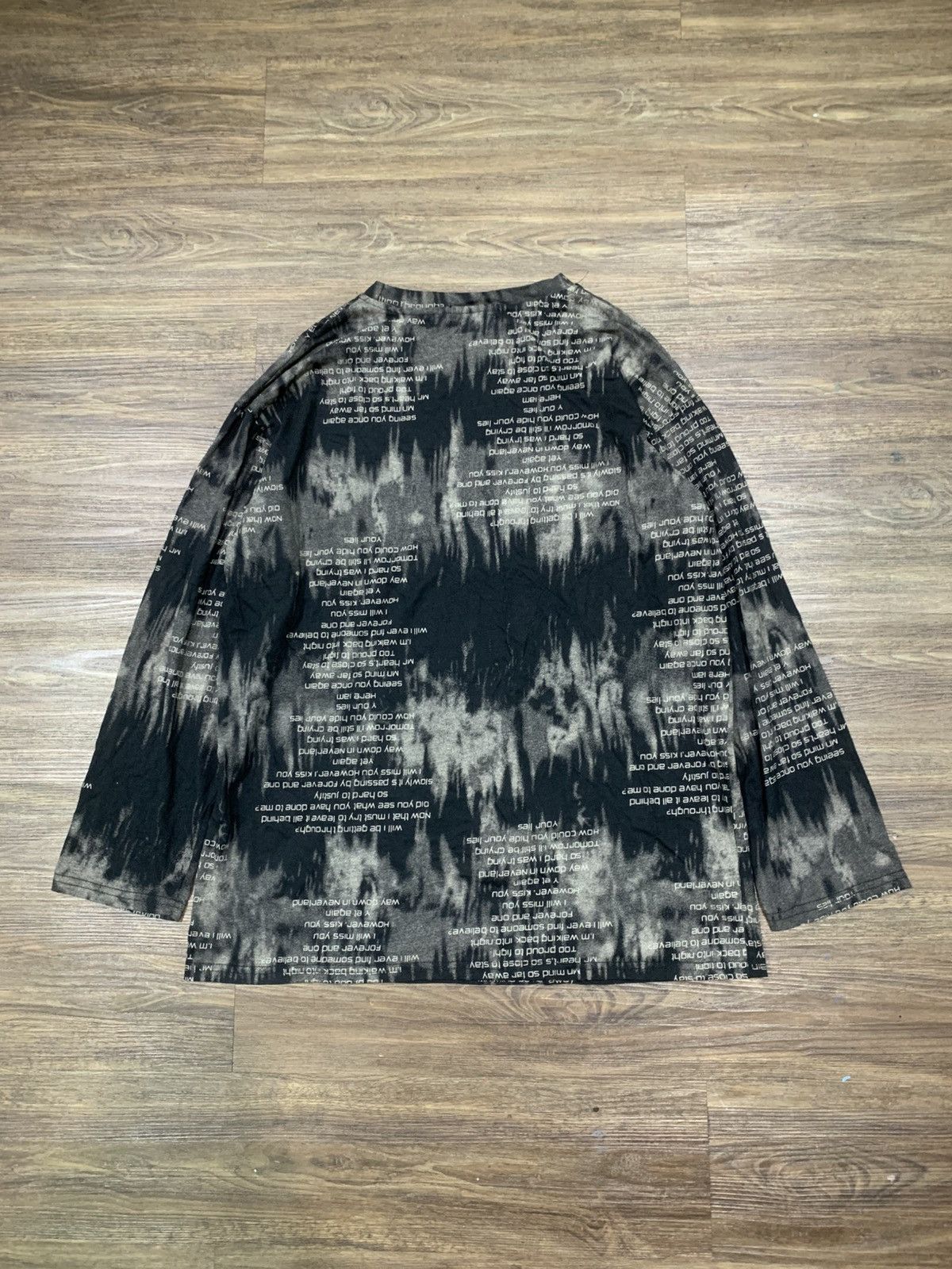 Japanese Brand Japanese Y2k Poem Newspapers Quotes Longsleeve Lgb Style Size US M / EU 48-50 / 2 - 9 Thumbnail