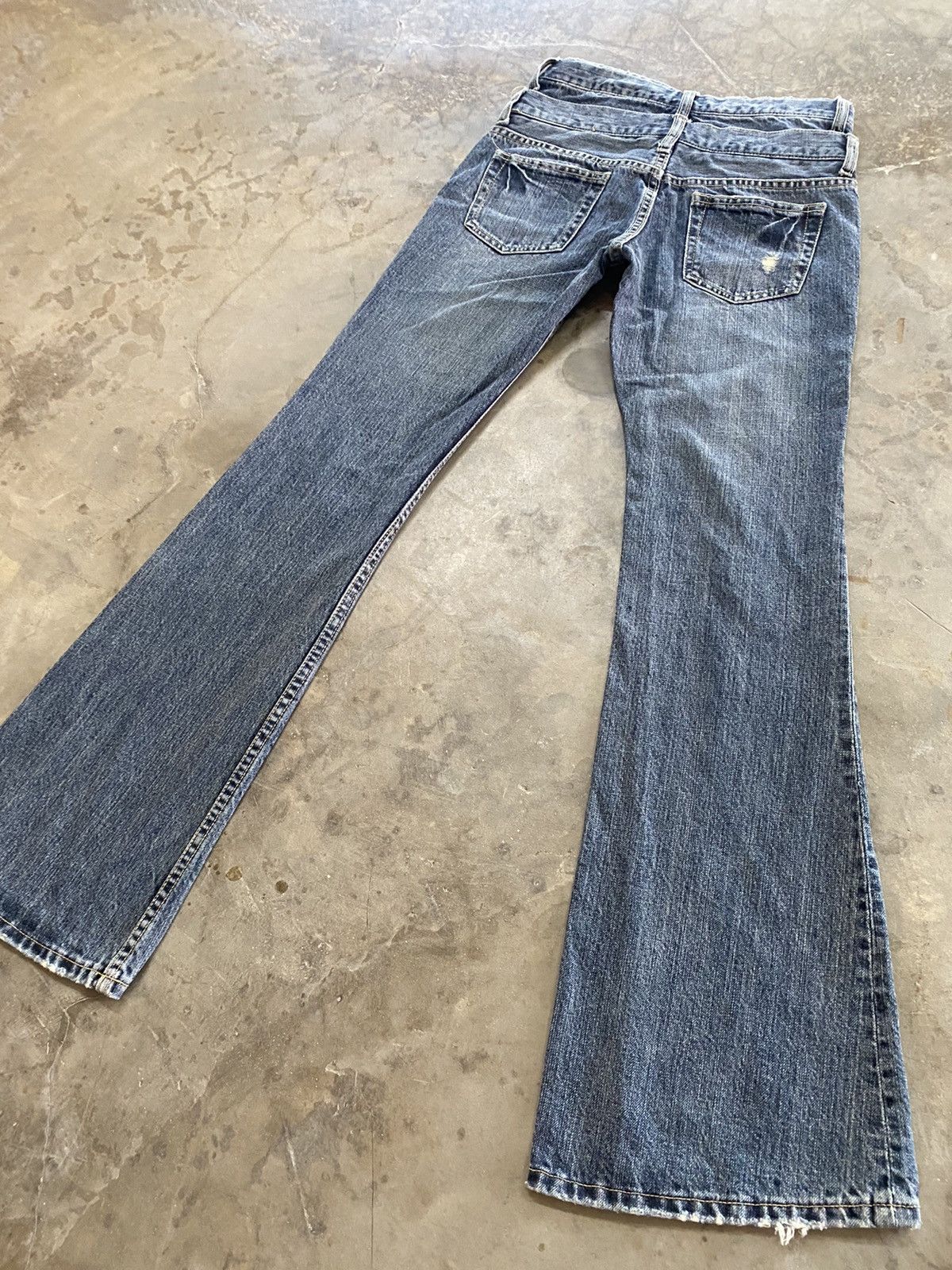 Hysteric Glamour × Japanese Brand × Le Grande Bleu (L.G.B.) Flare Jeans Japanese Oririn Jeans Distressed Boot Cut Size 26" / US 2 / IT 38 - 12 Thumbnail