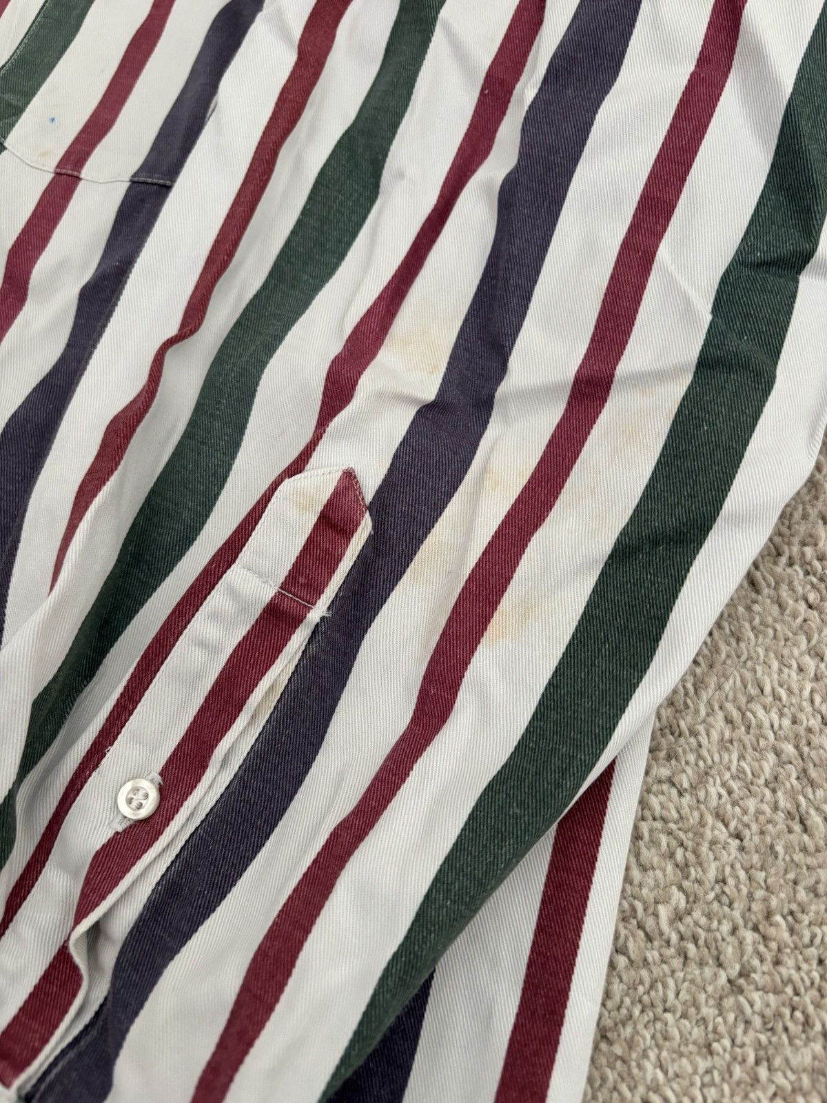 Vintage Vintage Geoffrey Beene Striped Shirt Size US L / EU 52-54 / 3 - 3 Thumbnail