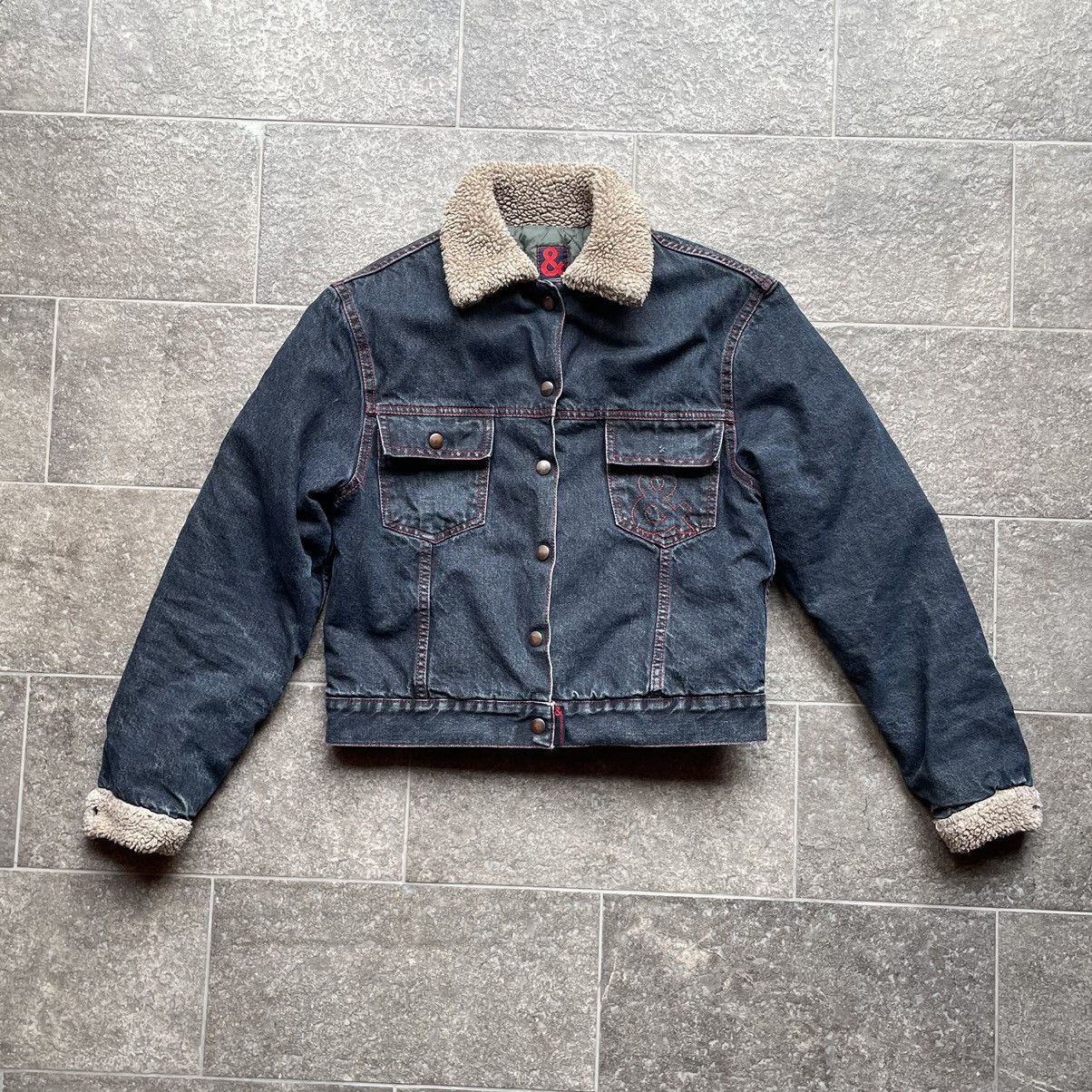 image of Dolce Gabbana Denim Padded Y2K Jacket in Navy, Men's (Size Small)