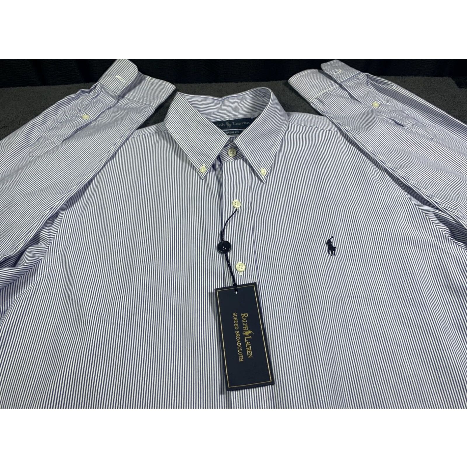 Ralph Lauren Ralph Lauren Custom Fit Long Sleeve Striped Shirt Multicolor Blue White Suede Mens Large Size US L / EU 52-54 / 3 - 2 Thumbnail