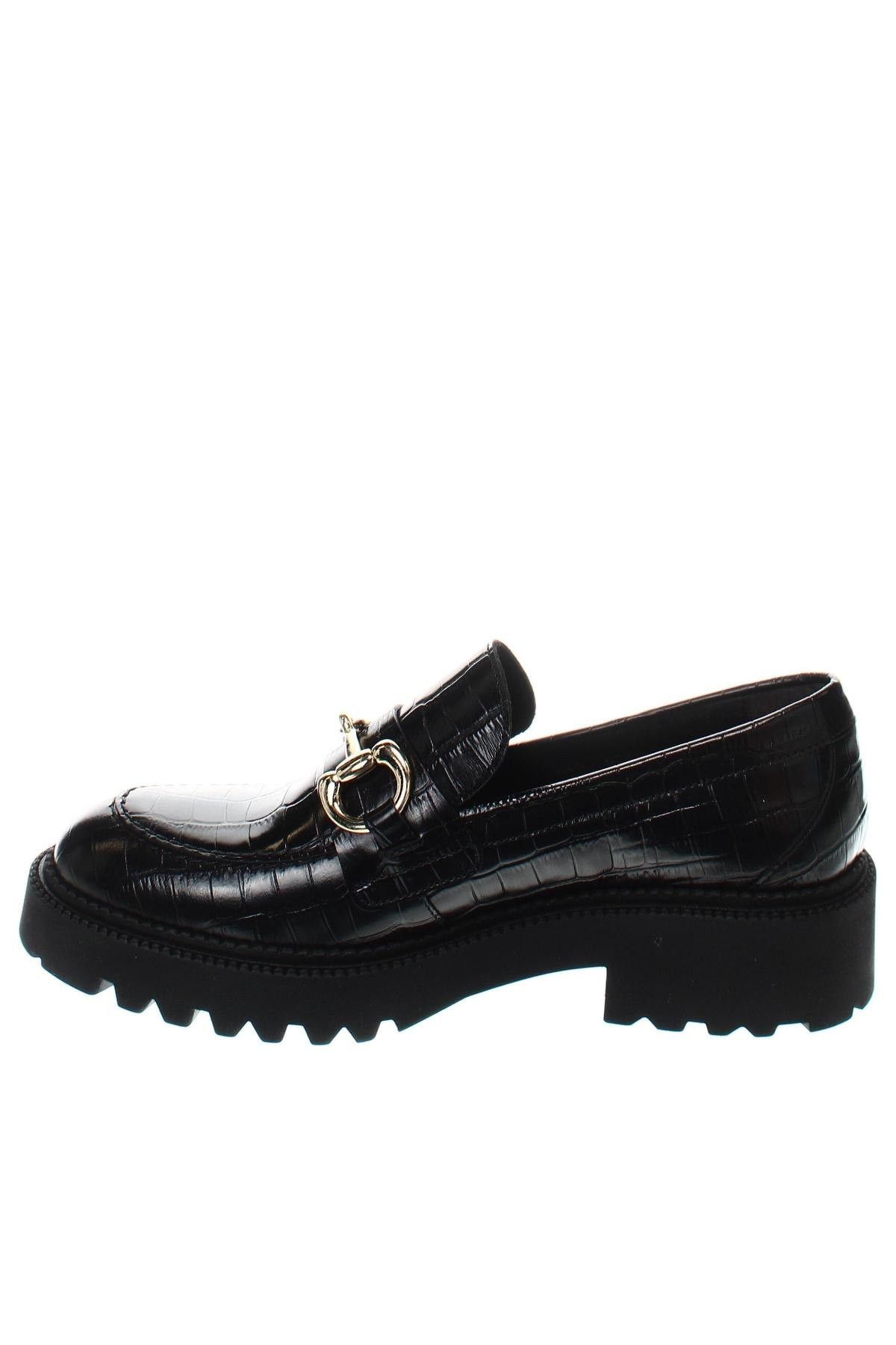 Billi Bi Black Leather Loafer Flats Size US 7 / IT 37 - 3 Thumbnail