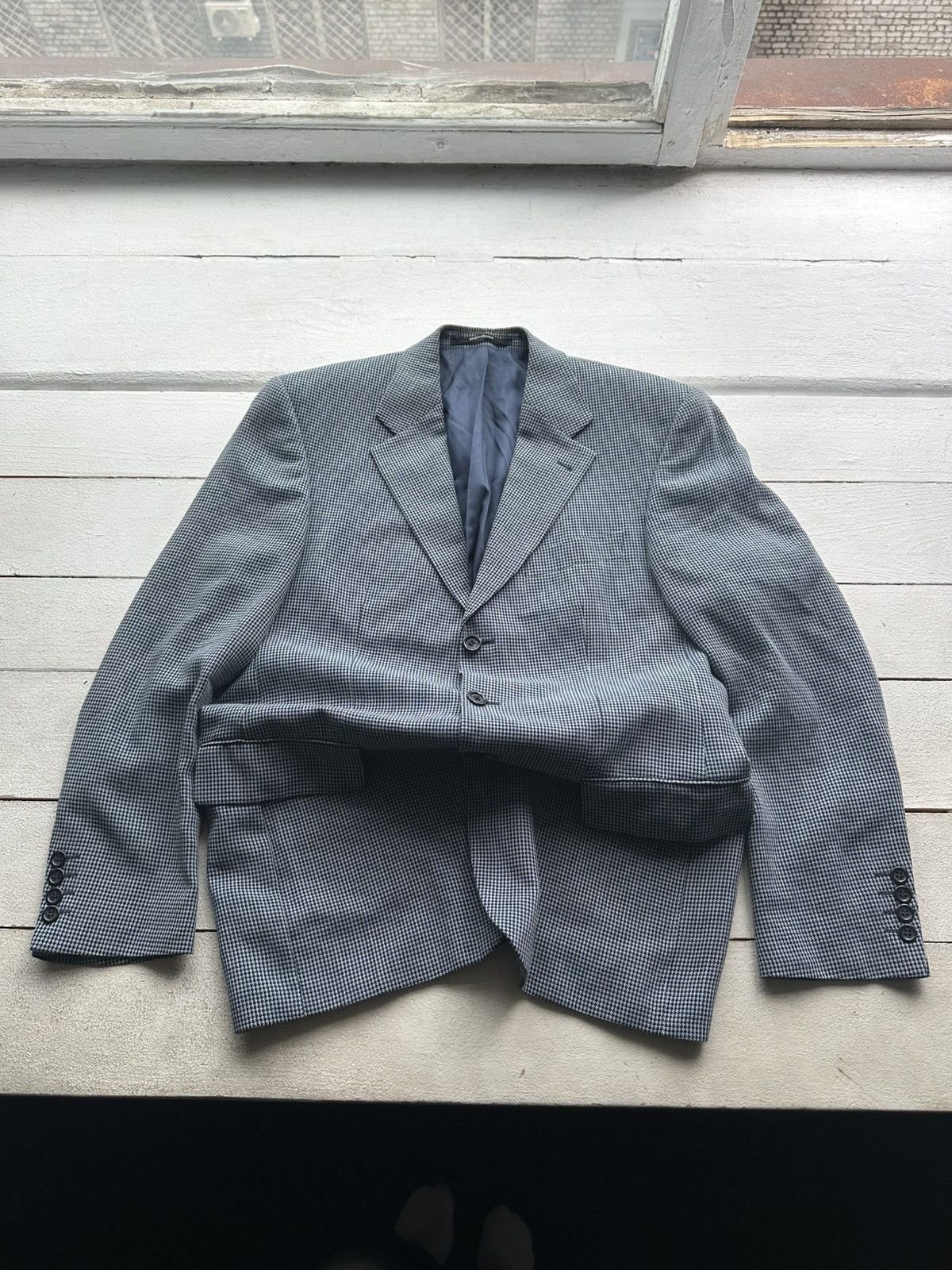 Yves Saint Laurent 🚨VNTG YVES SAINT LAURENT YSL WOOL BLAZER MONOGRAM CHECK Size US M / EU 48-50 / 2 - 1 Thumbnail