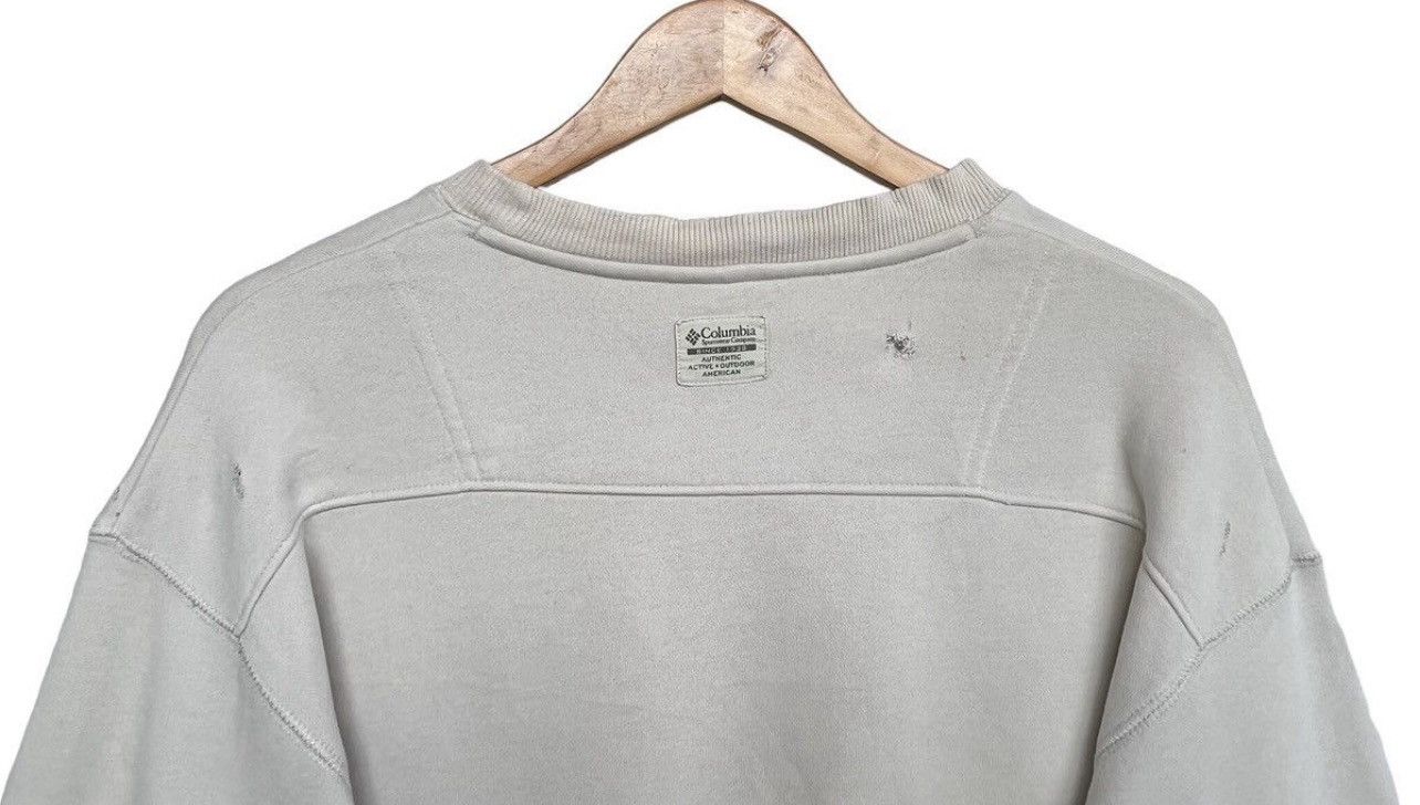 Columbia Columbia Distressed Thrashed Beige Sweatshirt Oversized XL Size US XL / EU 56 / 4 - 10 Thumbnail