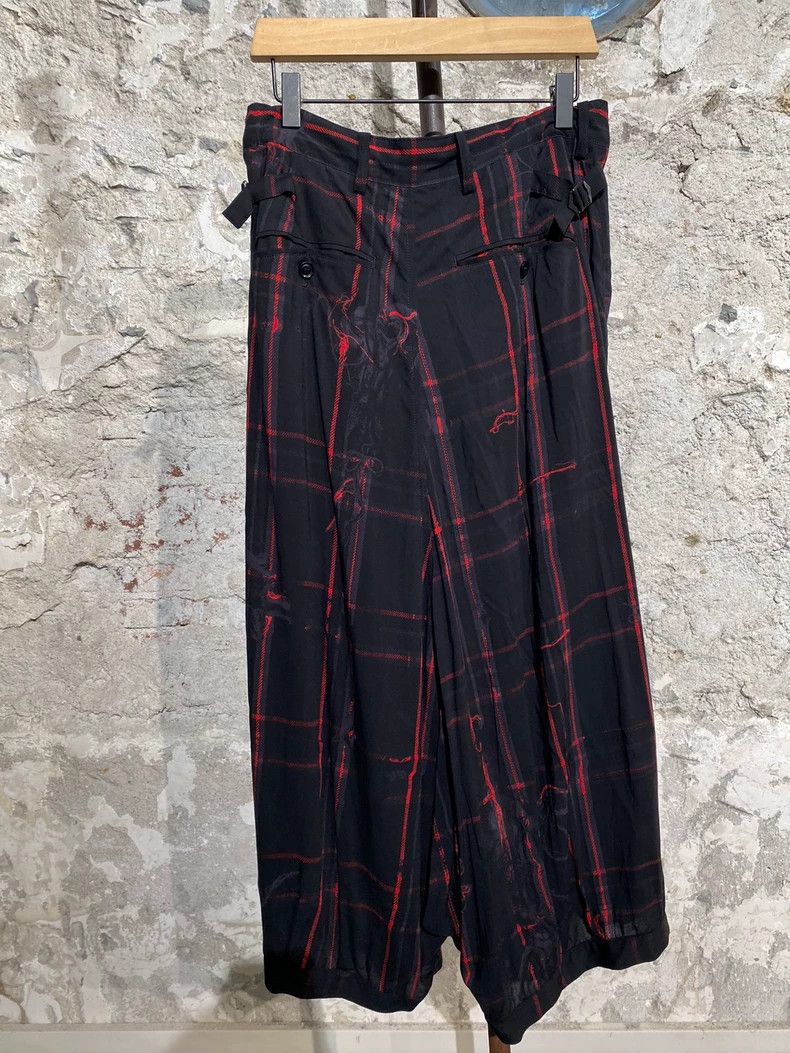 Y's Y's size 2 Black and red baggy pants Size US 28 / EU 44 - 2 Thumbnail