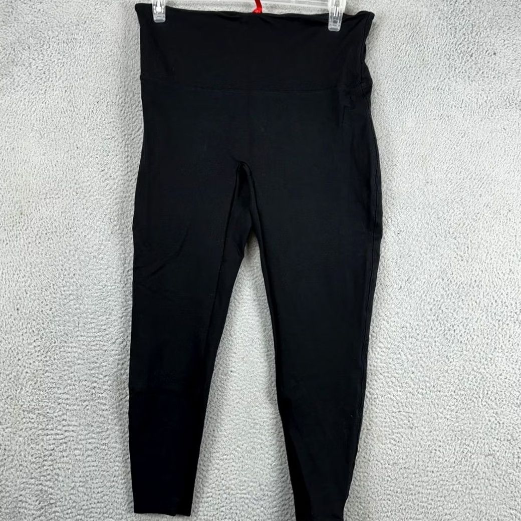 Spanx Spanx Cropped Leggings Womens 1X Plus Black Pull On Skinny Stretch Activewear Size 40" / US 18 - 2 Thumbnail