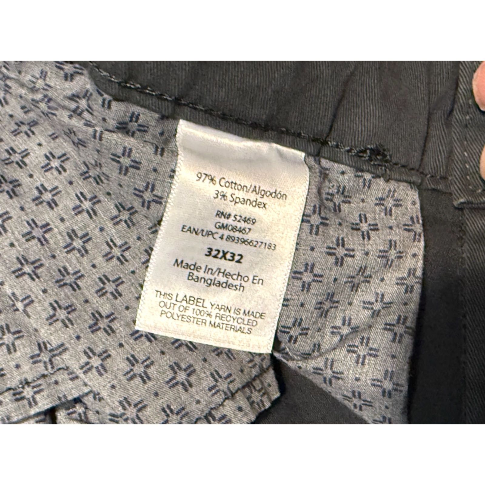 George George Jeans Men's 32x32 Gray Denim Slim Fit Mid Rise 5-Pocket Pockets Regular Inseam 32 - Straight Style Jeans Size US 32 / EU 48 - 6 Thumbnail