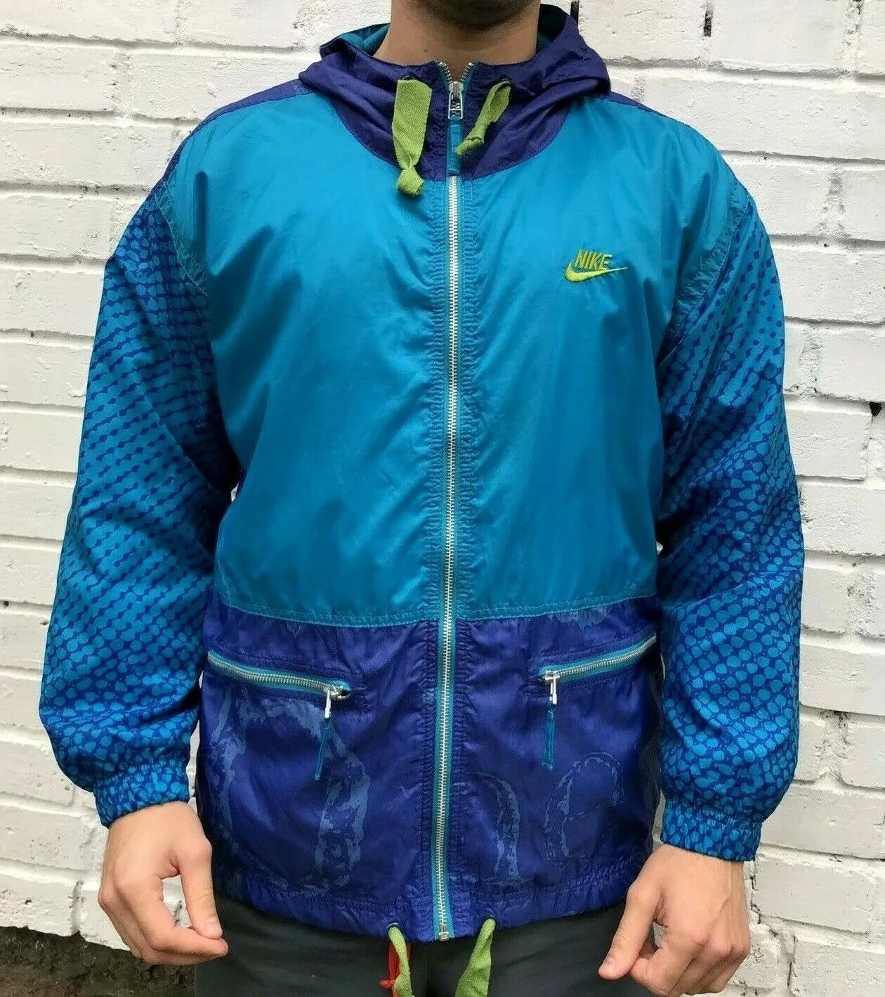 Nike VINTAGE 90s NIKE NYLON TRACK JACKET RAINCOAT JUST DO IT Size US S / EU 44-46 / 1 - 1 Thumbnail