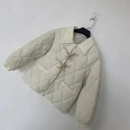 Japanese Brand White Puffer Jacket Women Winter Thick Warm Size ONE SIZE - 4 Thumbnail