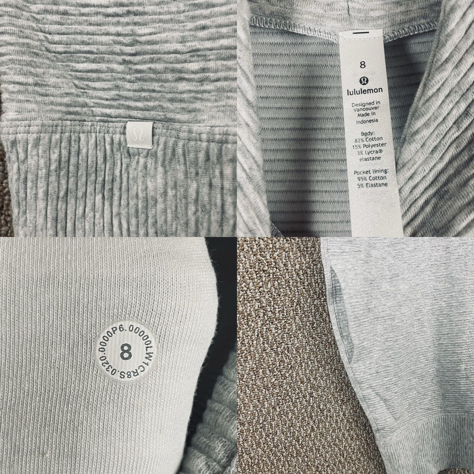 Lululemon Lululemon Dress Shirt Women Knee Length Heathered Ribbed Mock Neck Pullover Knit Cotton Blend Spandex Size 8 Gray Size M / US 6-8 / IT 42-44 - 8 Thumbnail