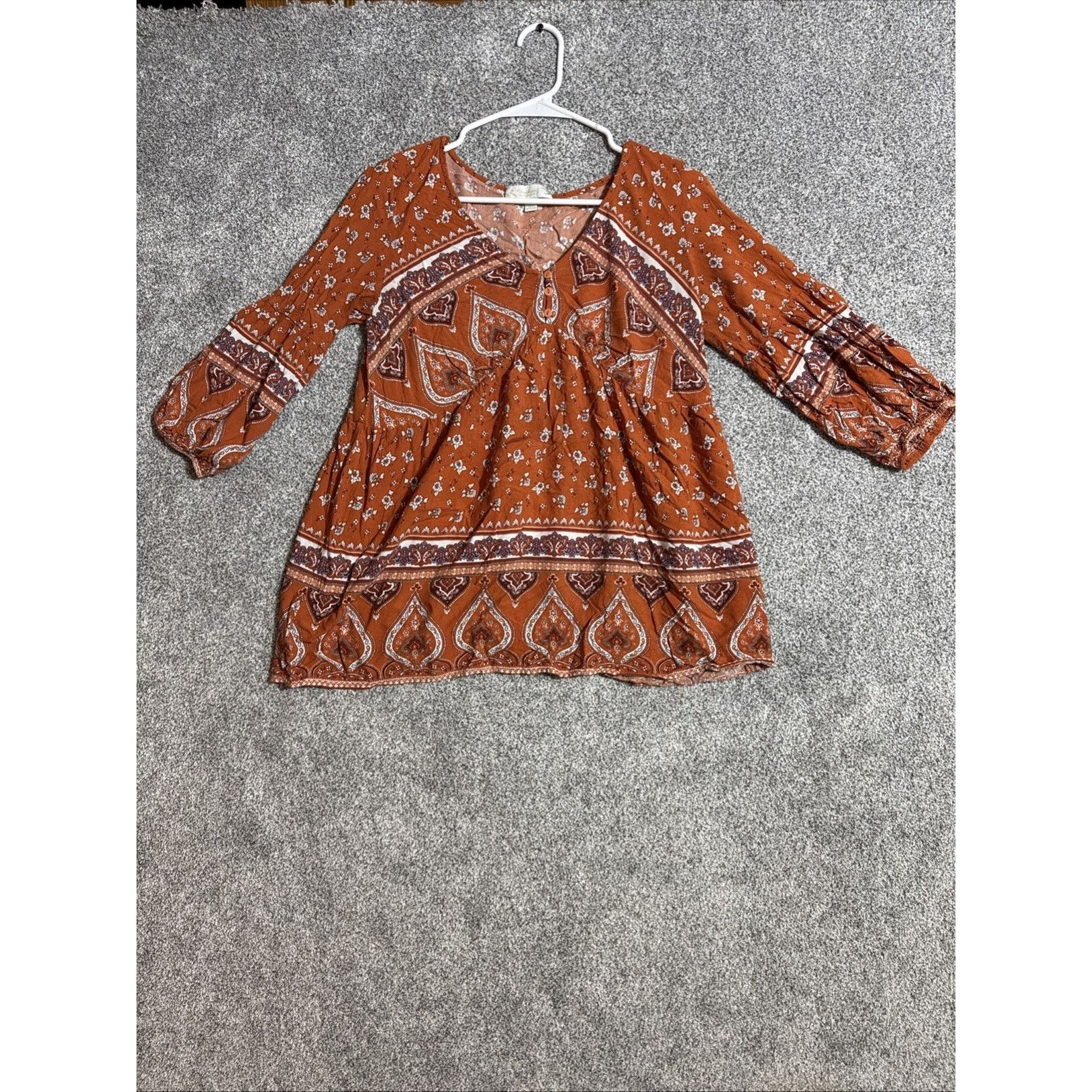 Other Boho Peasant Top Women Large Tribal Paisley Hippie Flowy Size L / US 10 / IT 46 - 1 Thumbnail