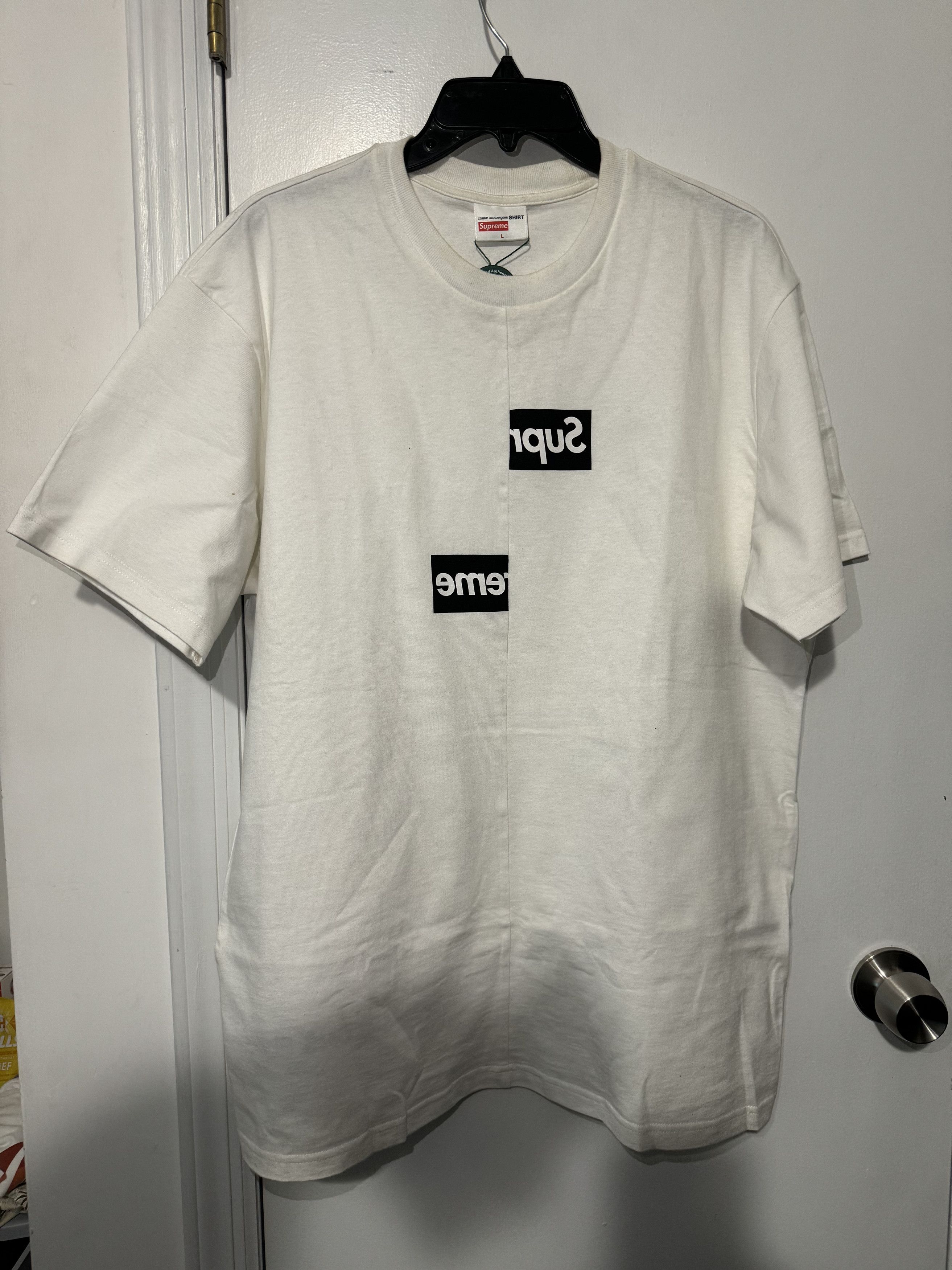 Supreme Comme Des Garcons Split Box Logo | Grailed