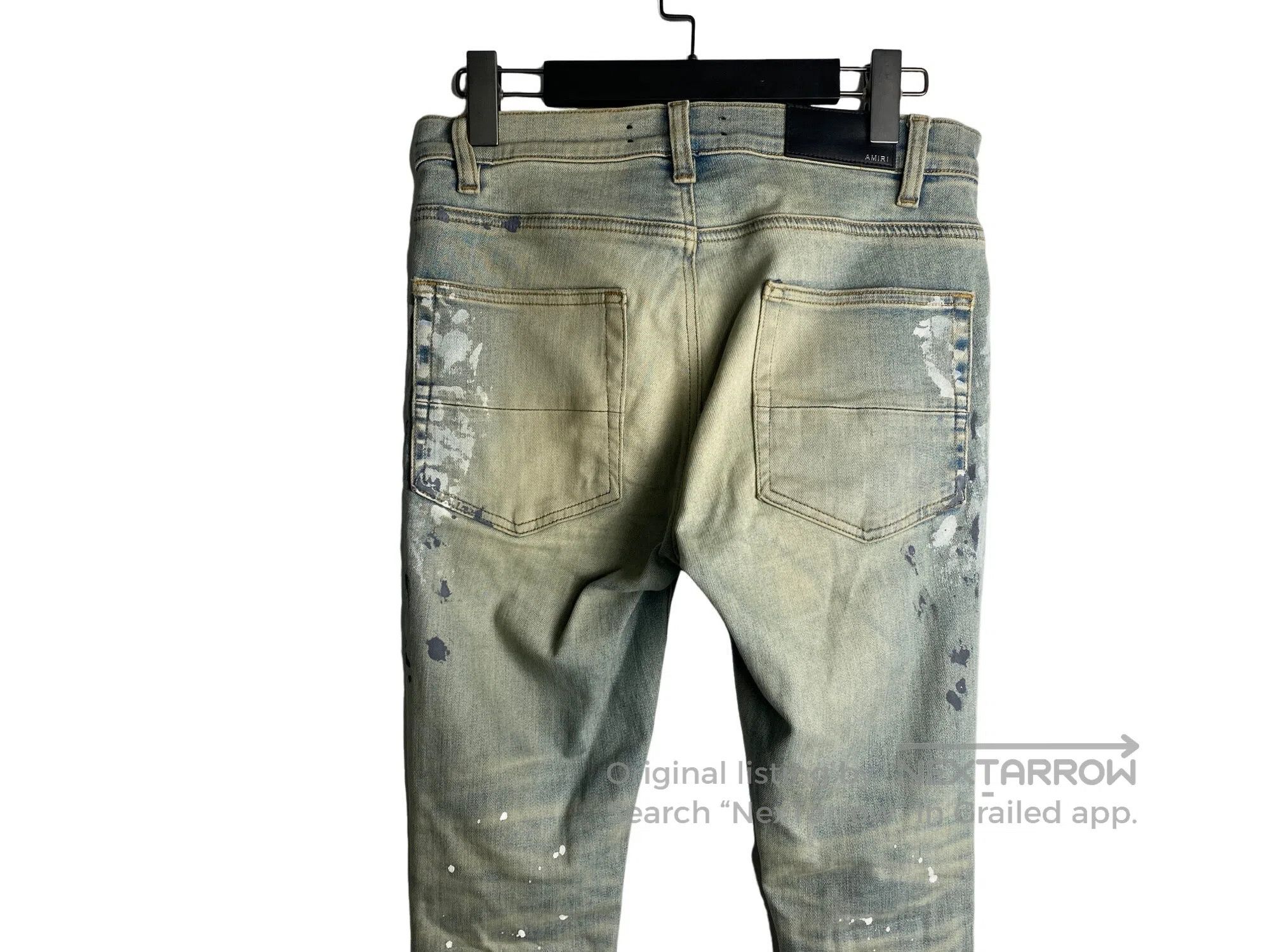 Amiri AMIRI Blue Destroyed Splatter Diamond Bottom Jeans Size US 30 / EU 46 - 4 Thumbnail