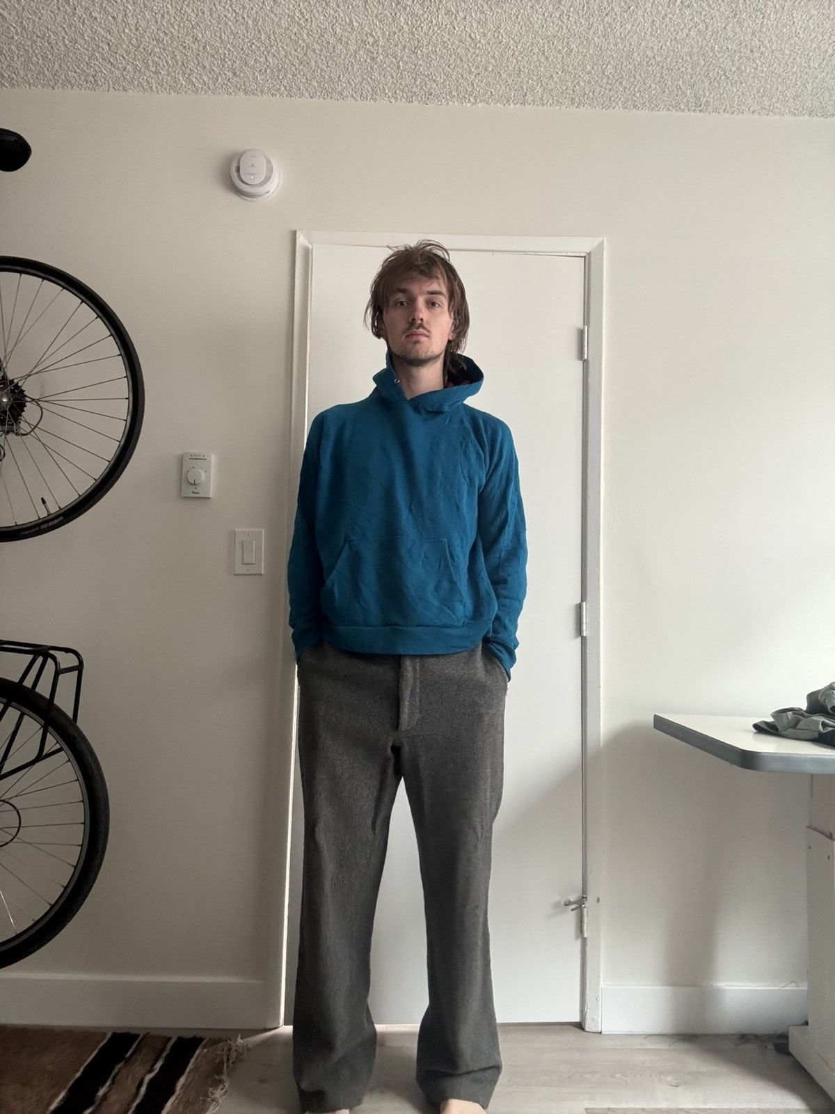 Woolrich Woolen Mills Vintage 1980s Woolrich high-waisted trousers in grey wool Size US 34 / EU 50 - 1 Thumbnail