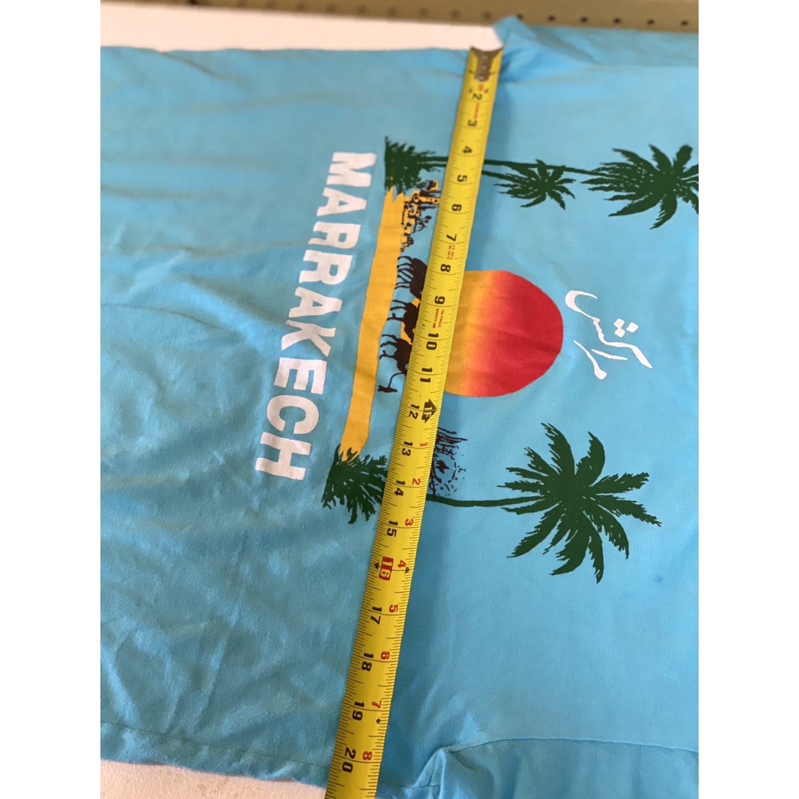 Vintage VINTAGE Mens Large Marrekech Blue Short Sleeve T-shirt travel L palm Trees Shirt Mens Blue Size US L / EU 52-54 / 3 - 6 Thumbnail