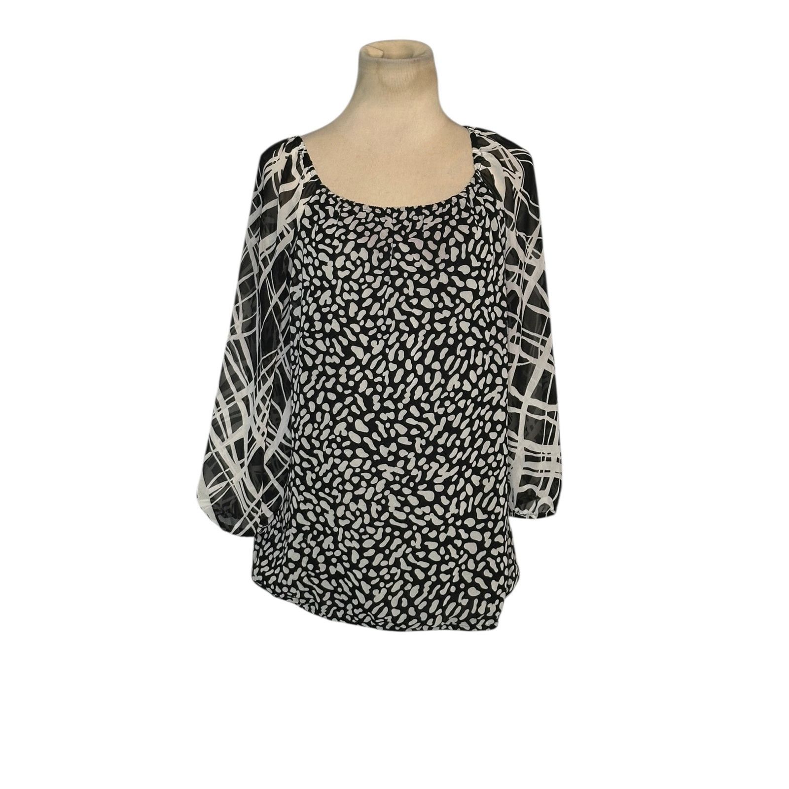 Ann Taylor Ann Taylor 3/4 sleeves tunic blouse size Small Size S / US 4 / IT 40 - 1 Thumbnail