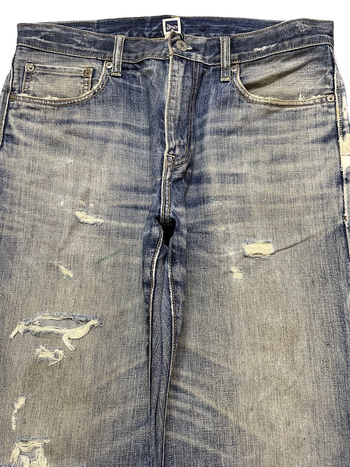 Gap Vintage 90s Gap Faded Mud Wash Distressed Wide Leg Baggy Size US 34 / EU 50 - 3 Thumbnail