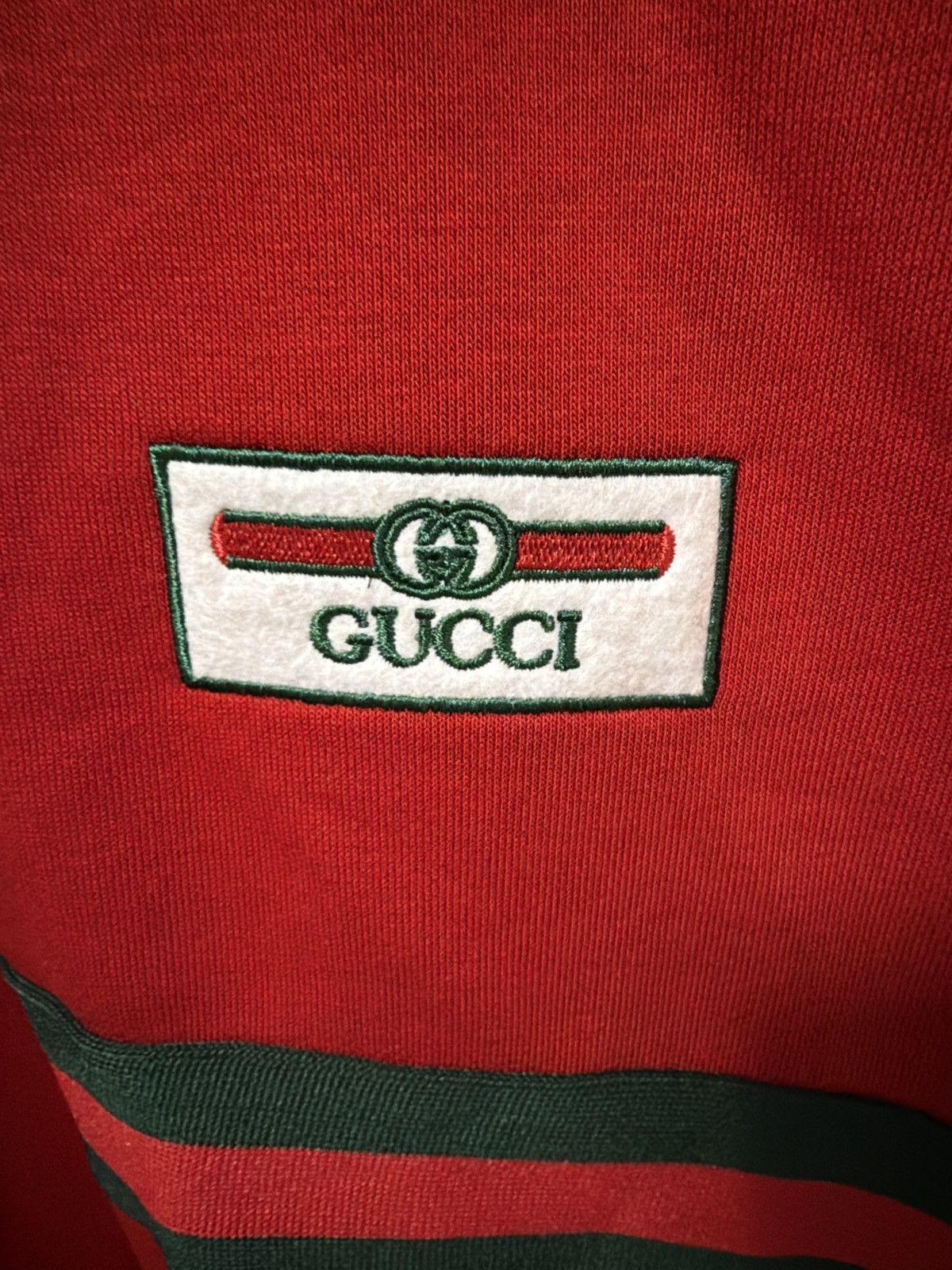 Gucci Gucci Web Stripe Crewneck Sweatshirt – Red – XL Size US XL / EU 56 / 4 - 5 Thumbnail