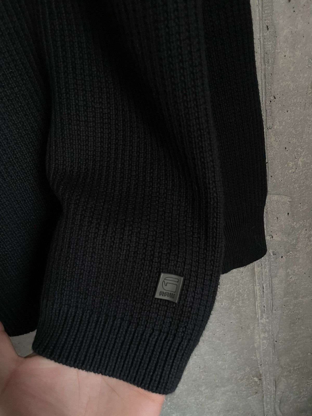 G-Star × Japanese Brand × Vintage Vintage G-Star Hard Turtleneck Heavy Zip Ribbed Knit Y2K Size US L / EU 52-54 / 3 - 6 Thumbnail