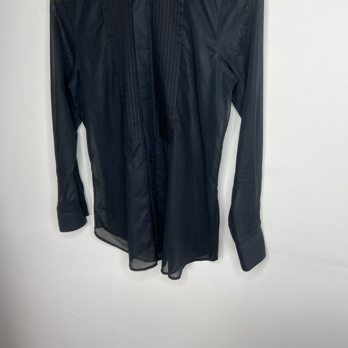 Saint Laurent Paris Saint Laurent Classic Black Transparent Shirt Avant Garde Size US S / EU 44-46 / 1 - 2 Thumbnail