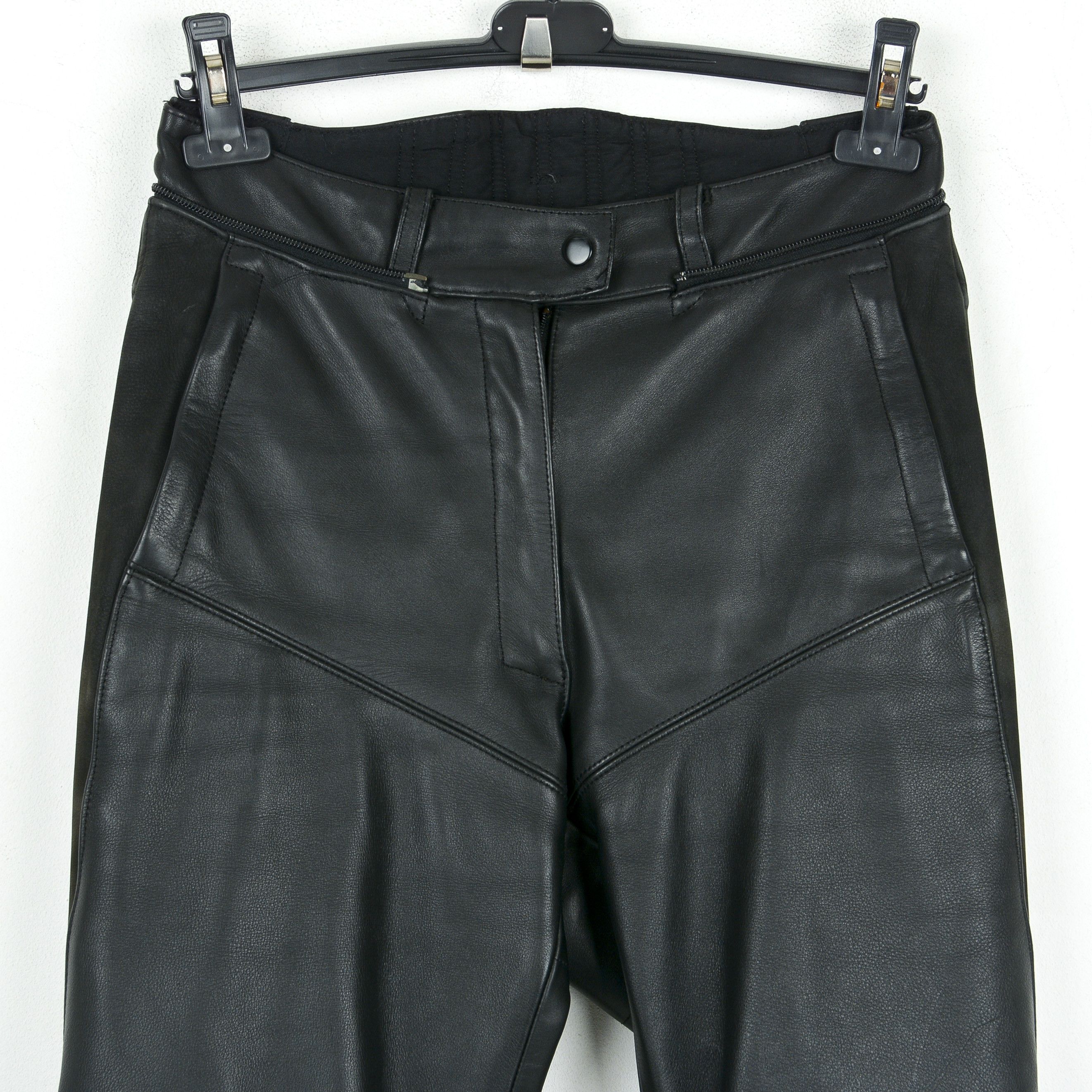 Hein Gericke × Leather SAFE Hiprotec M Leather Motorcycle UK 10 Pants Biker Trouser Size 30" / US 8 / IT 44 - 2 Thumbnail