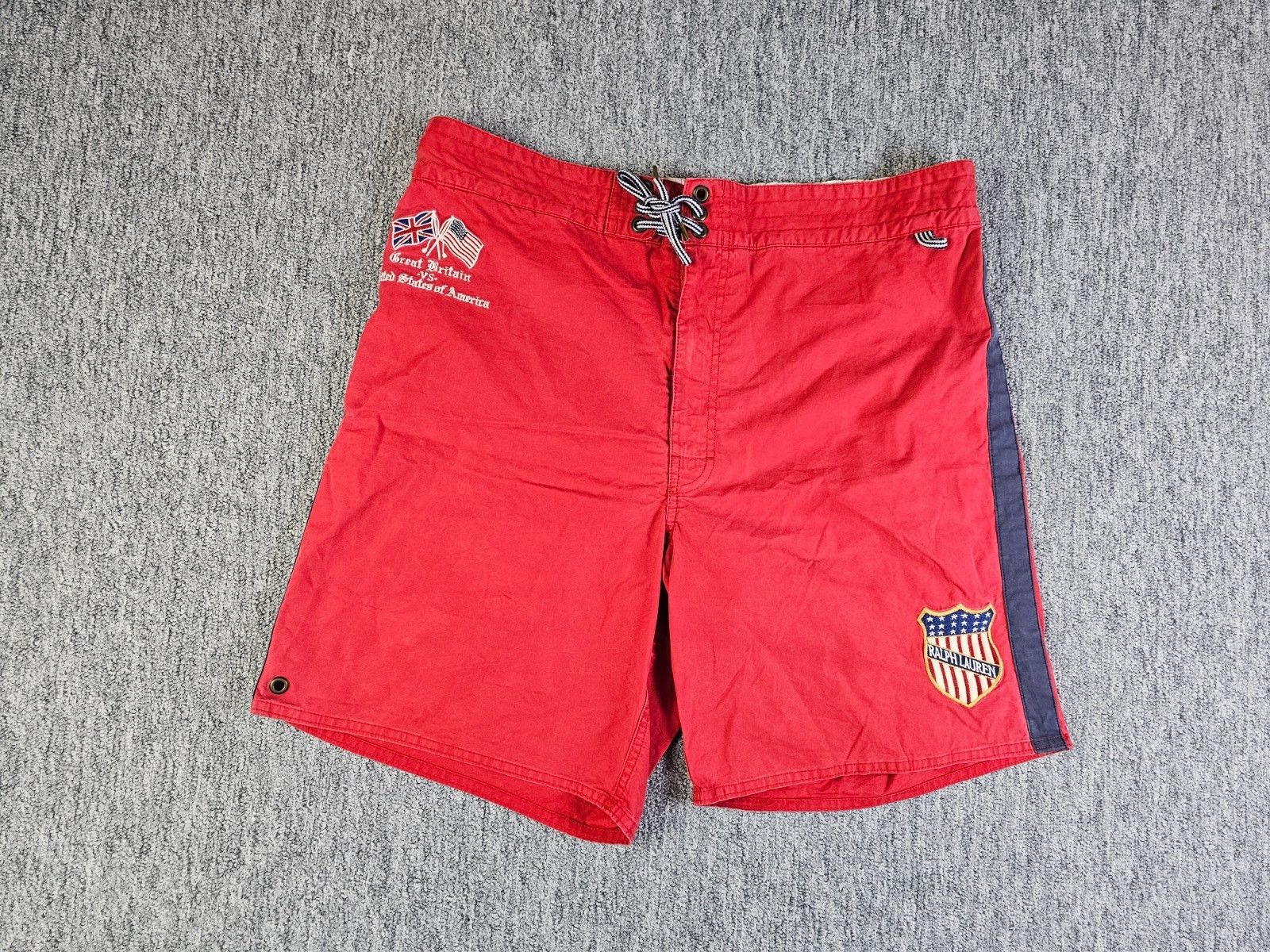 Polo Ralph Lauren Vintage Y2K Polo Ralph Lauren USA UK Crest Swim Trunks XL Size US 38 / EU 54 - 2 Thumbnail