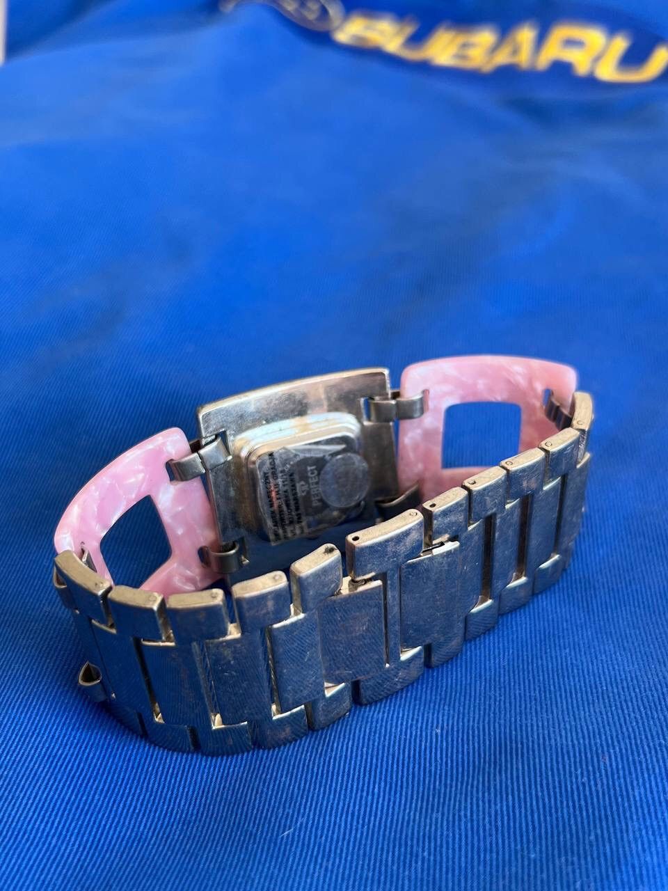 Japanese Brand × Vintage Vintage Japanese style futuristic Pink Squared Watch Size ONE SIZE - 3 Thumbnail
