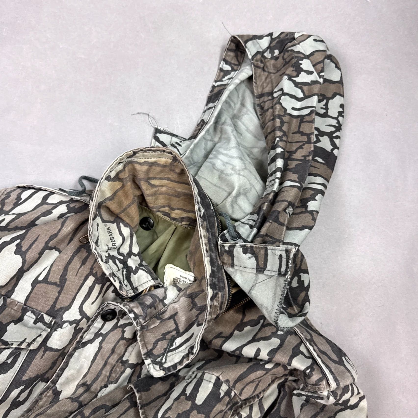Vintage VINTAGE John Ownbey Jacket Mens M Brown Trebark Camo M65 Military Hunt Field Coat Jacket Size US M / EU 48-50 / 2 - 3 Thumbnail