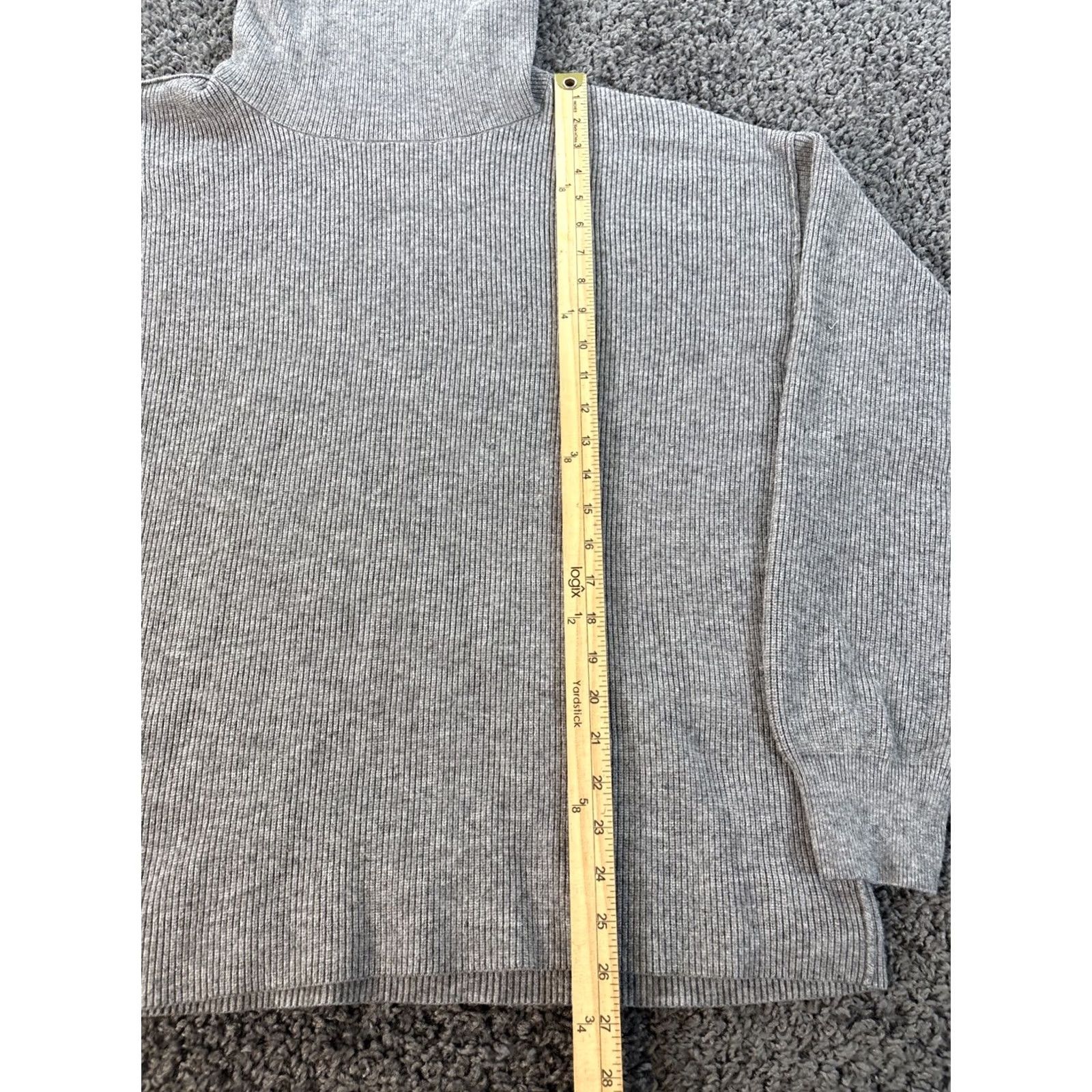 Free People FREE PEOPLE Knit Sweater XL Oversized Dolman Sleeve Turtleneck Gray Slouchy Casual Pullover Women Size XL / US 12-14 / IT 48-50 - 2 Thumbnail