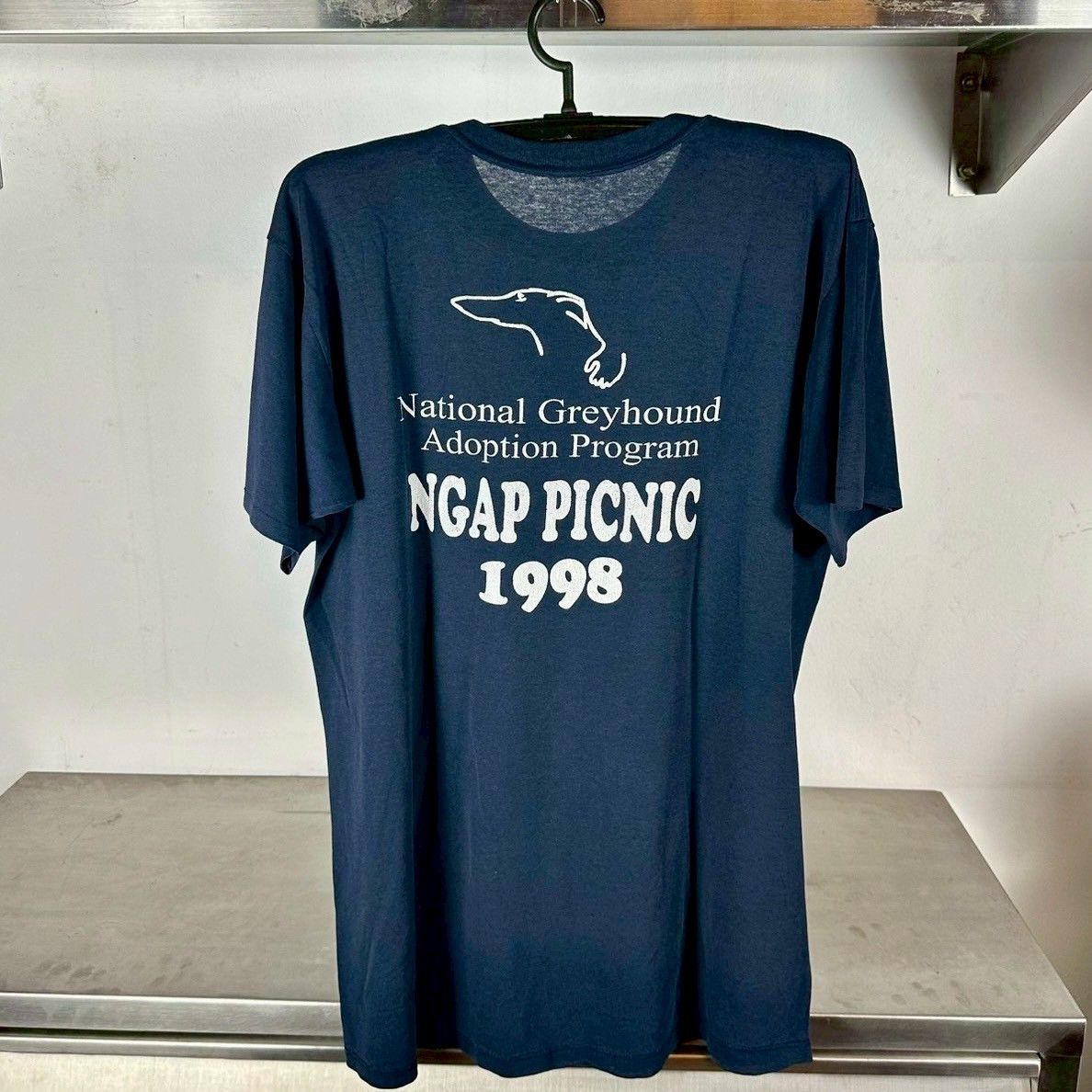 Vintage Vintage 1998 NGAP Greyhound Adoption Program Dog T-shirt Size US XL / EU 56 / 4 - 3 Thumbnail