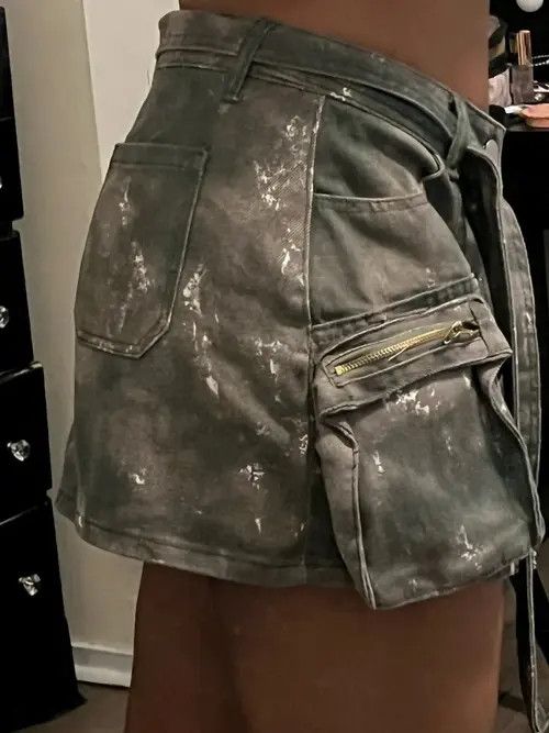 Japanese Brand Patchwork Denim Skirt Size 30" / US 8 / IT 44 - 3 Thumbnail