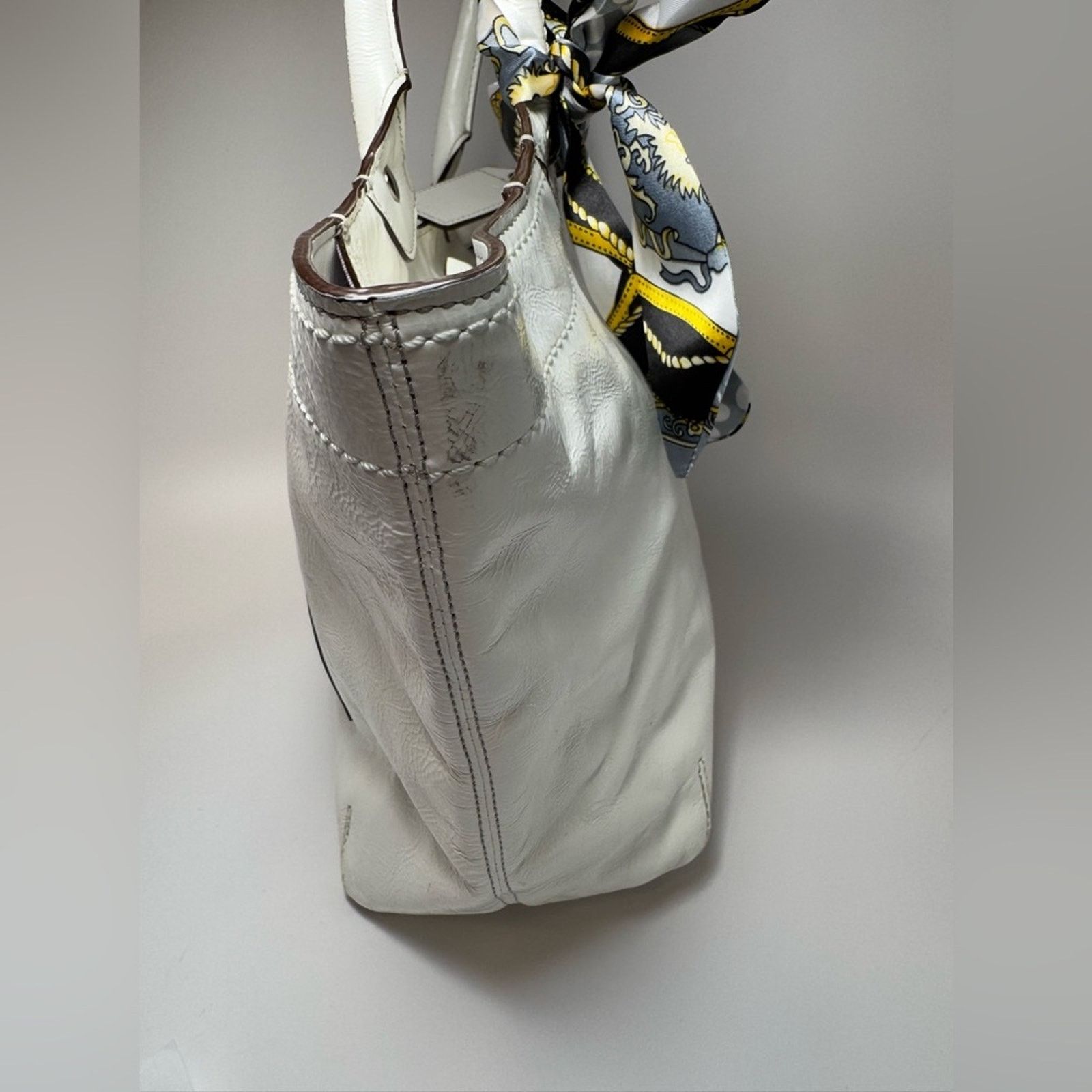 Coach Coach Bleecker Caryall Tote Eggshell Patent Leather #14483 Size ONE SIZE - 6 Thumbnail
