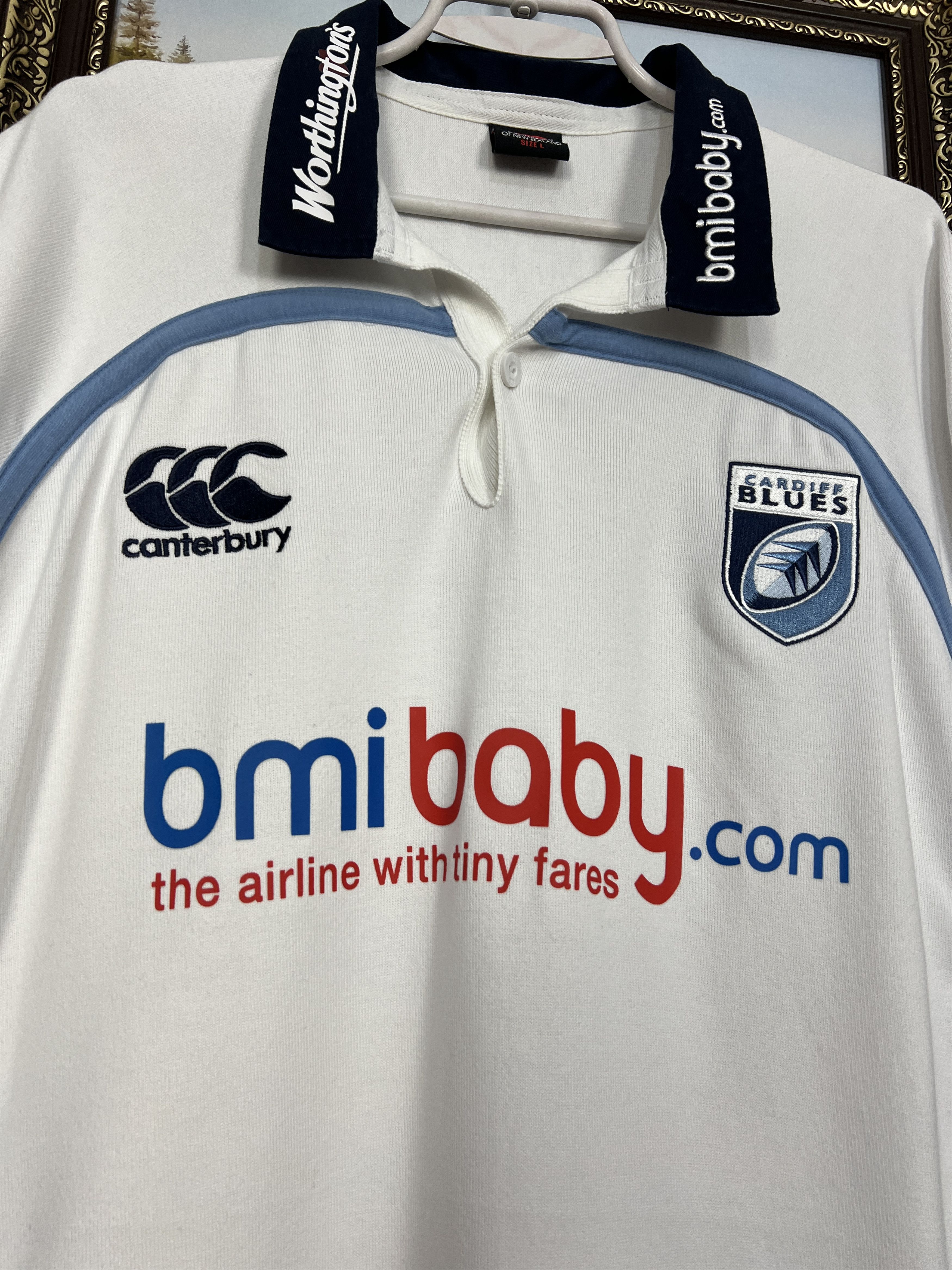 Vintage Canterbury Cardiff Blues Rugby Union Jersey Shirt Trikot Size US L / EU 52-54 / 3 - 3 Thumbnail