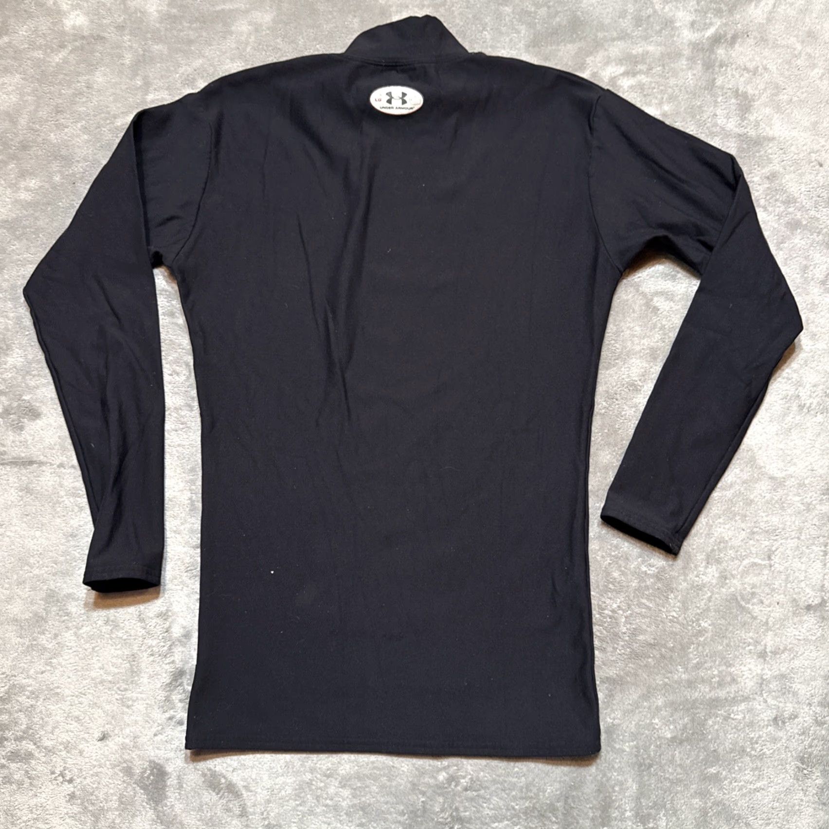 Under Armour Under Armour Shirt Mens Large Long Sleeve Black Base Layer Casual Mock Pullover Football Running & Jogging Mens Large Black Under Armour Shirt Size US L / EU 52-54 / 3 - 6 Thumbnail