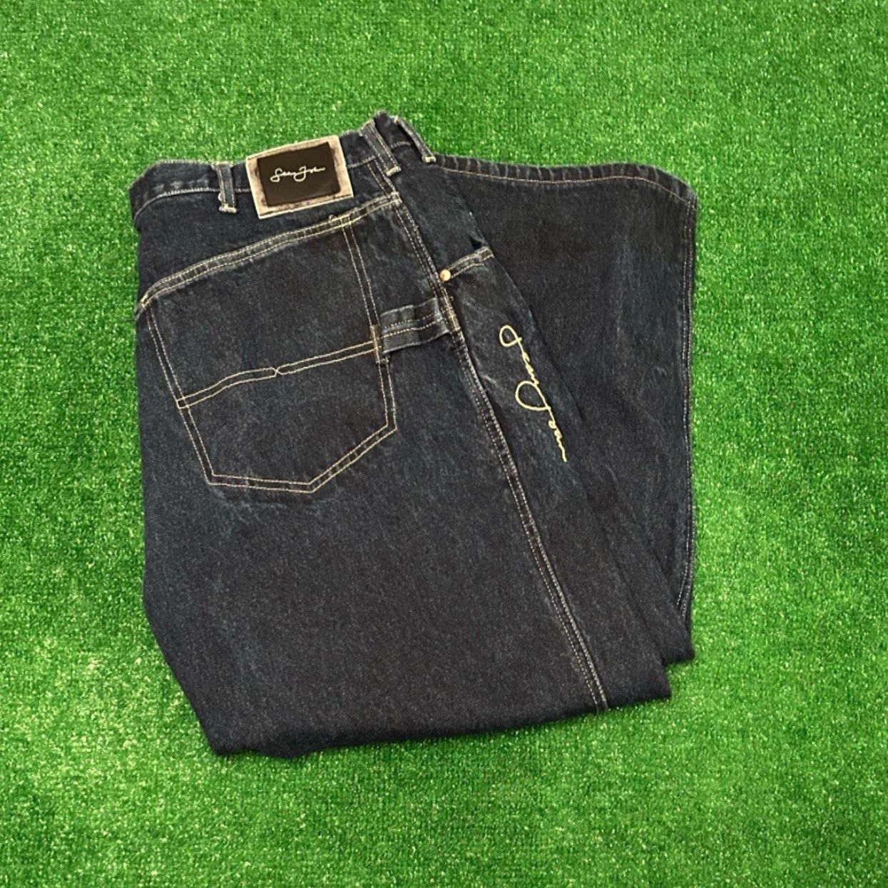 Sean John VINTAGE Sean John Jeans Baggy Grunge Hip Hop Skater Y2K Denim Wash 38x28 Mens Wide-Leg Size US 38 / EU 54 - 5 Thumbnail