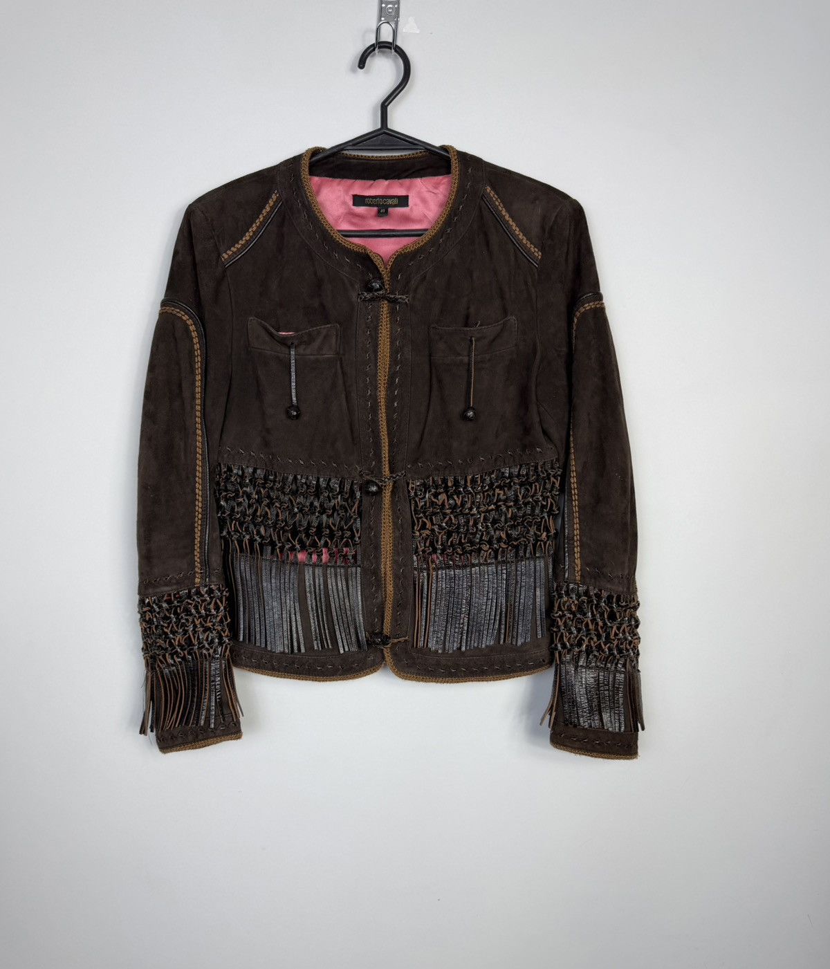 Roberto Cavalli Rare Roberto Cavalli Brown Leather Suede Jacket High End Size L / US 10 / IT 46 - 2 Thumbnail