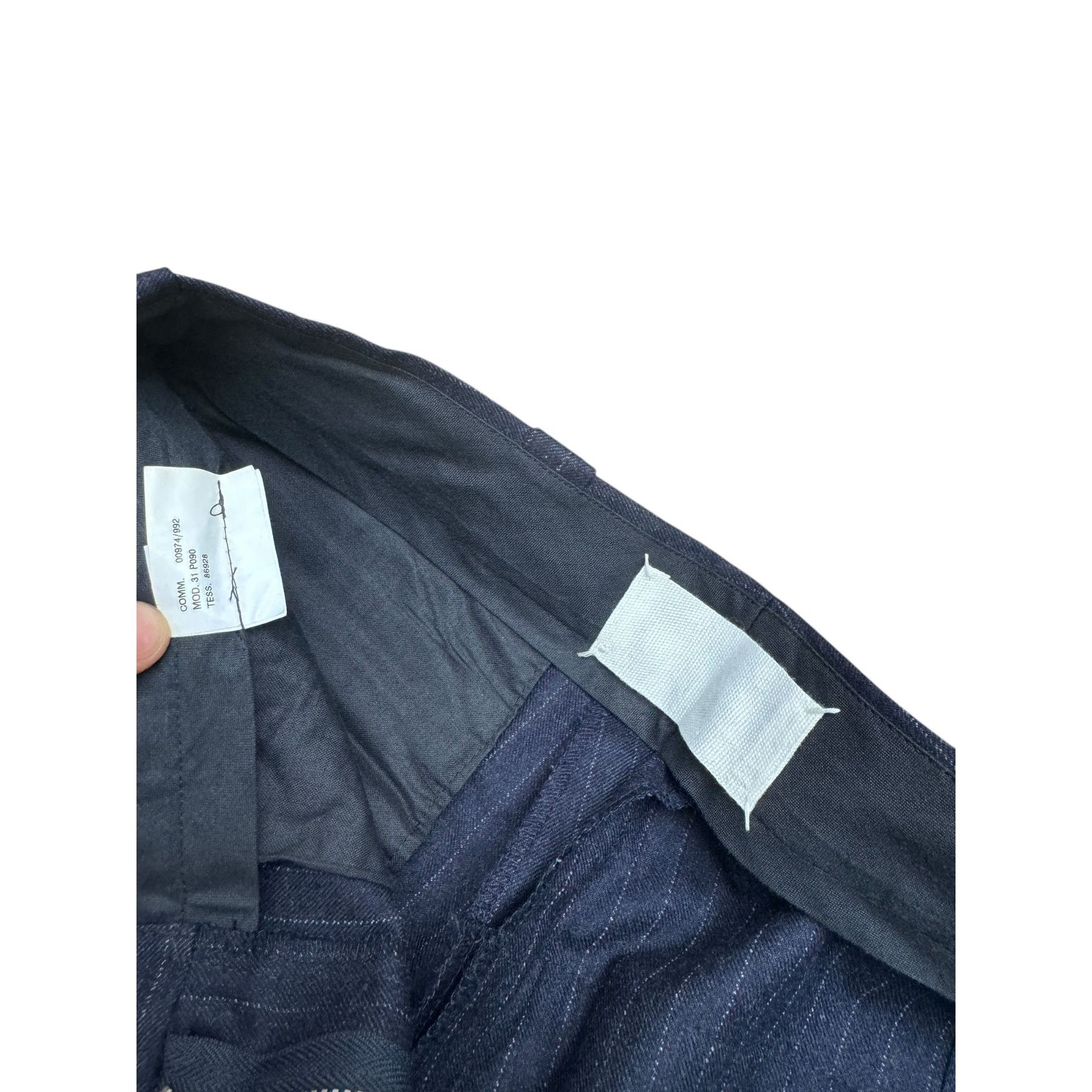 Maison Margiela FW 1999 Navy Striped Wool Pants Size 30" / US 8 / IT 44 - 3 Thumbnail