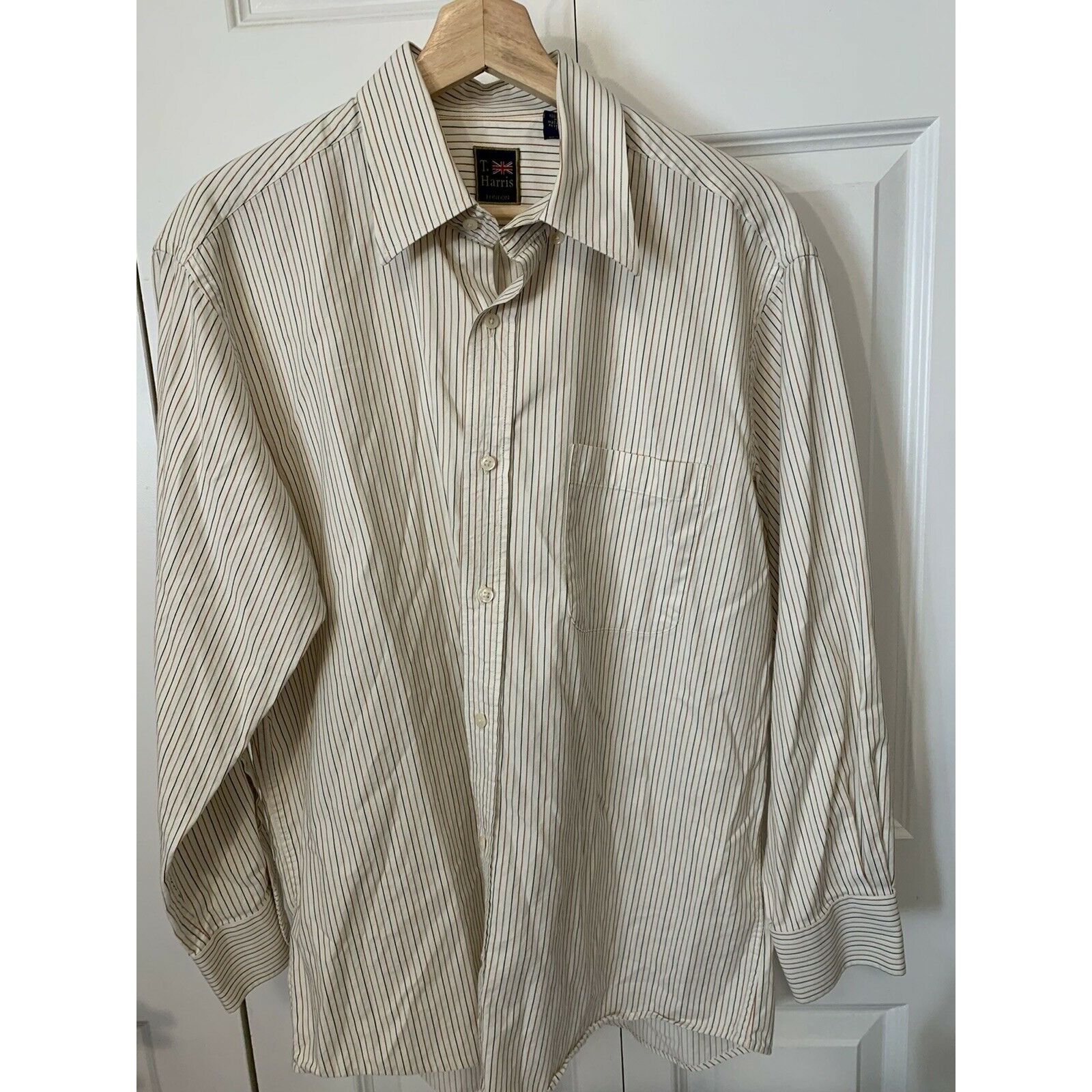 Other T harris London Men's sz L 16 regular long skeeve Size US L / EU 52-54 / 3 - 6 Thumbnail