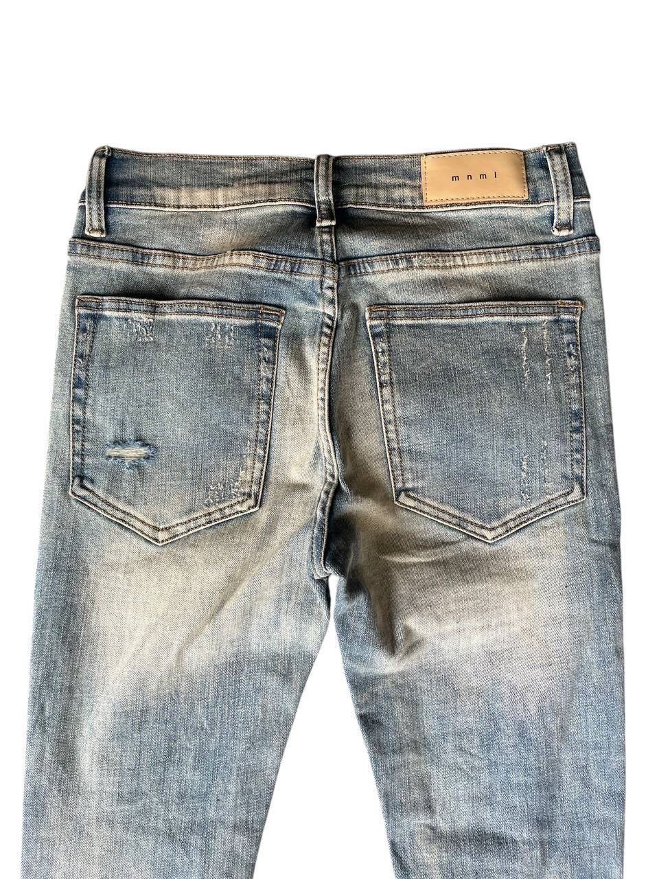 If Six Was Nine Japanese Brand MNML Distressed Skinny Jeans Size US 28 / EU 44 - 13 Thumbnail